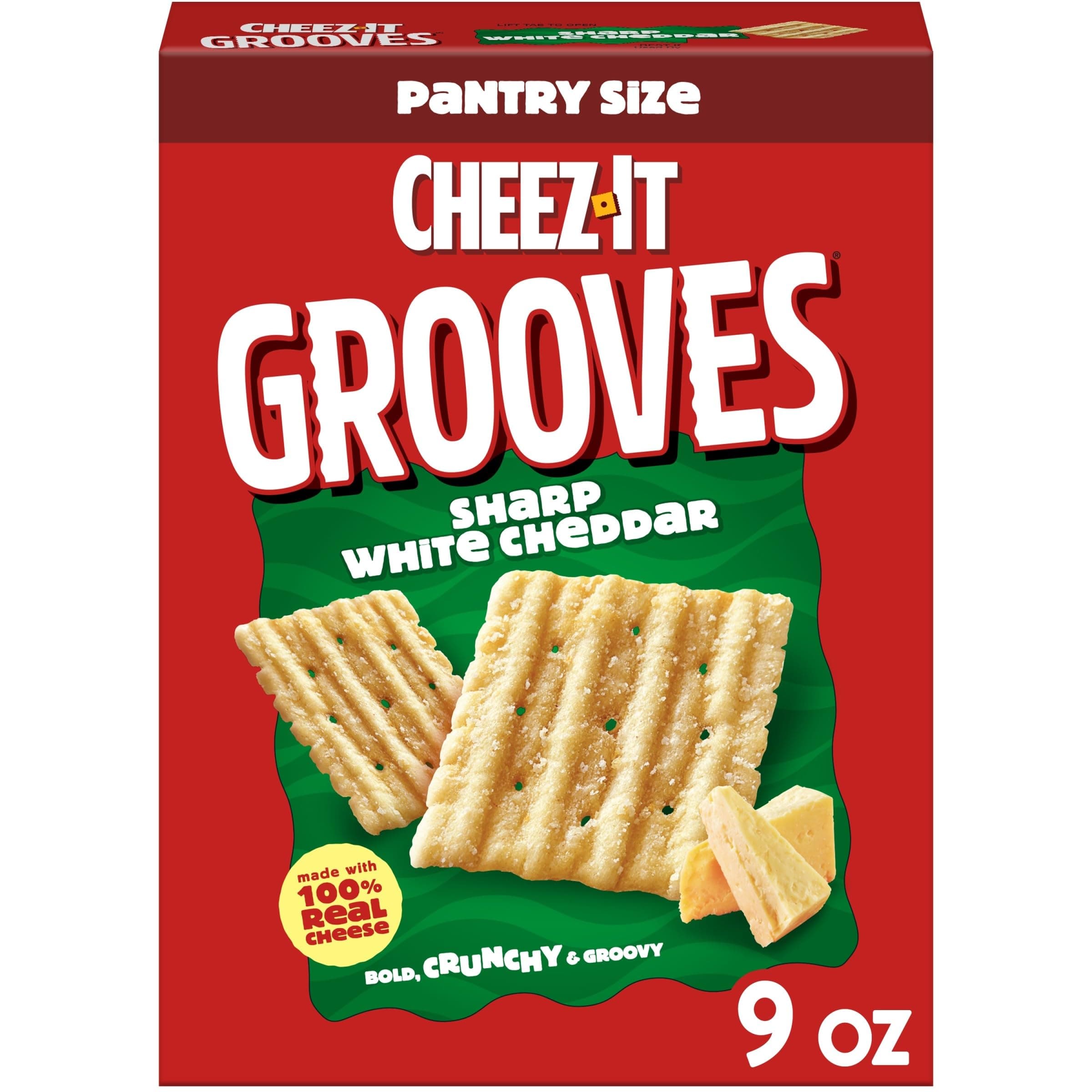 Cheez-It Cheez It Grooves Sharp White Cheddar, 9 Ounce