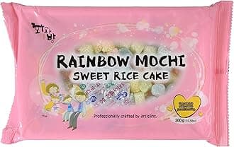 Mochi Sweet Rice Cakes MINI Sweet Rice Cake - Rainbow 300G 10.58oz