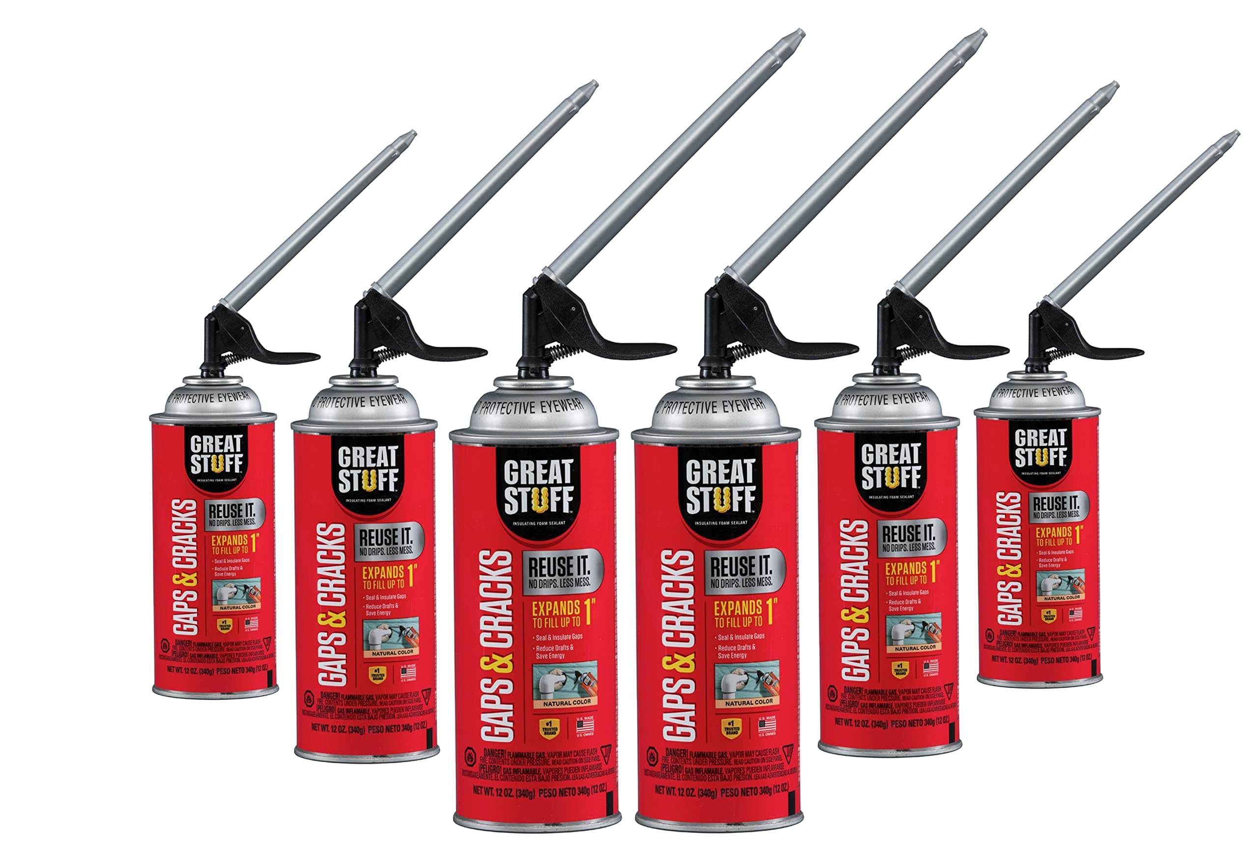 Great StuffInsulation/Expanding Foam Gaps & Cracks Smart Straw - 12oz - 6 Pack