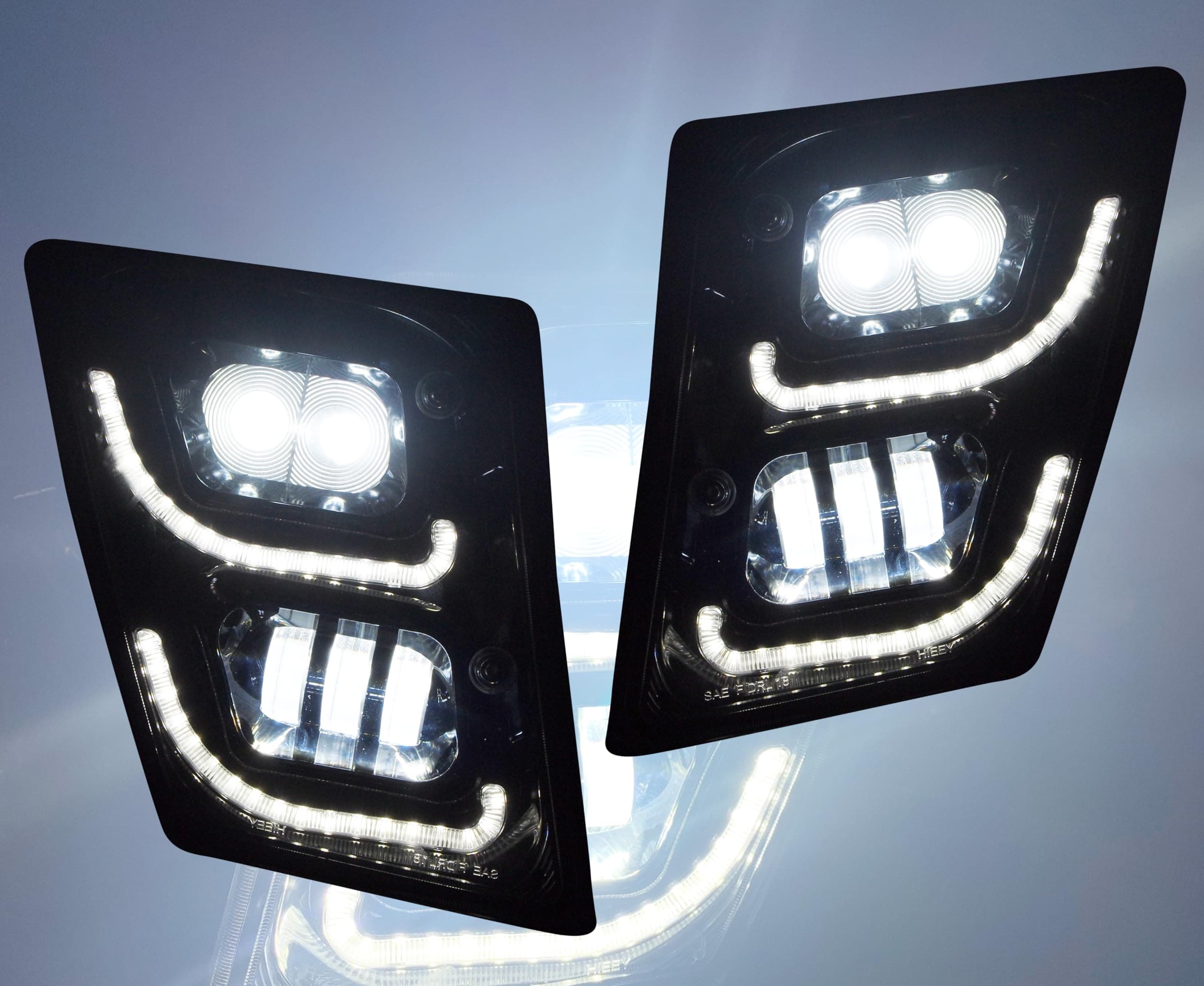 Full LED Performance Fog Light Lamp Left Right Pair Compatible with Volvo Vn Vnl Truck 03-17