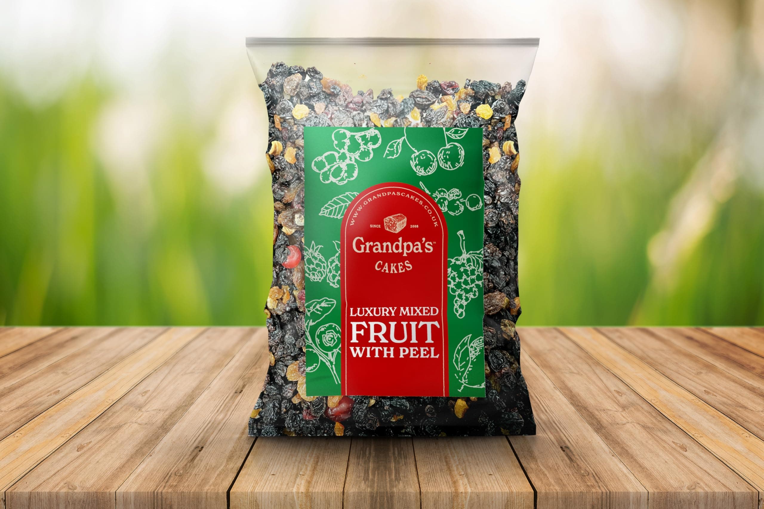 Bake With Me Mixed Dried Fruit for Baking Christmas or Fruit Cakes, Currants, sultanas, Glacier Cherries, diced apricots, Dates, Cranberries, Golden sultanas, Citrus Peel. 1.9kg