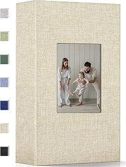 Photo Album 4x6-300 Photos Photo Books with 300 Horizontal Pockets,Linen Cove...