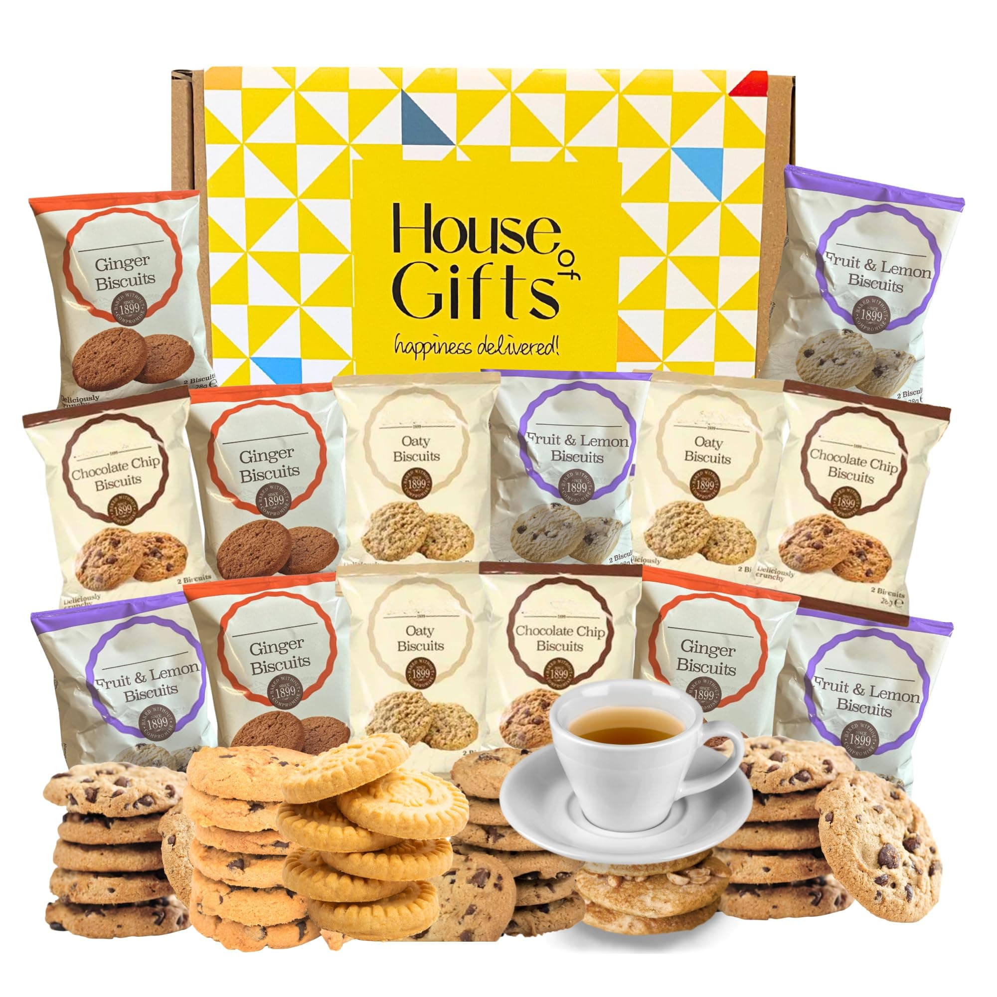 Biscuits Gift Set Biscuit Hamper Including 15 Packs of Two Grandma Wild's Classic Biscuits (30 Single Biscuits Total) Ideal Biscuit Lovers Gift