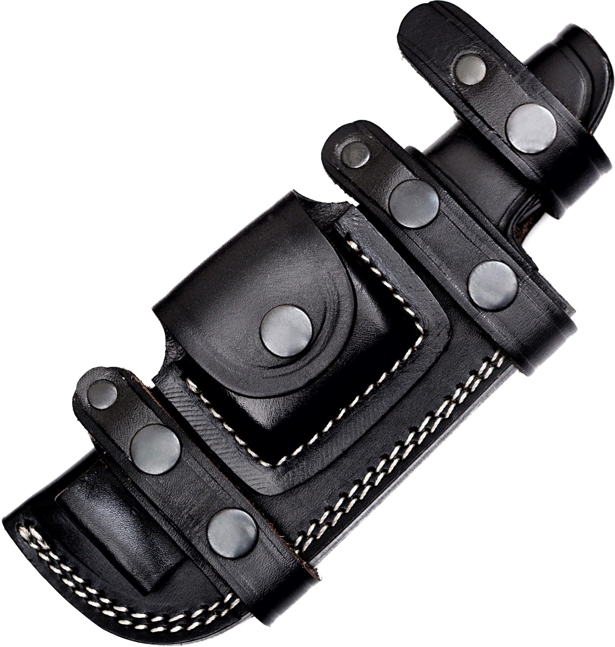 Ottoza TOP Grain Leather Knife Sheaths for Fixed Blade Knives, Right Hand Leather Knife Sheath for Belt, Leather Knife Holster Belt Knife Holder, Horizontal Knife Sheath for Belt No:5