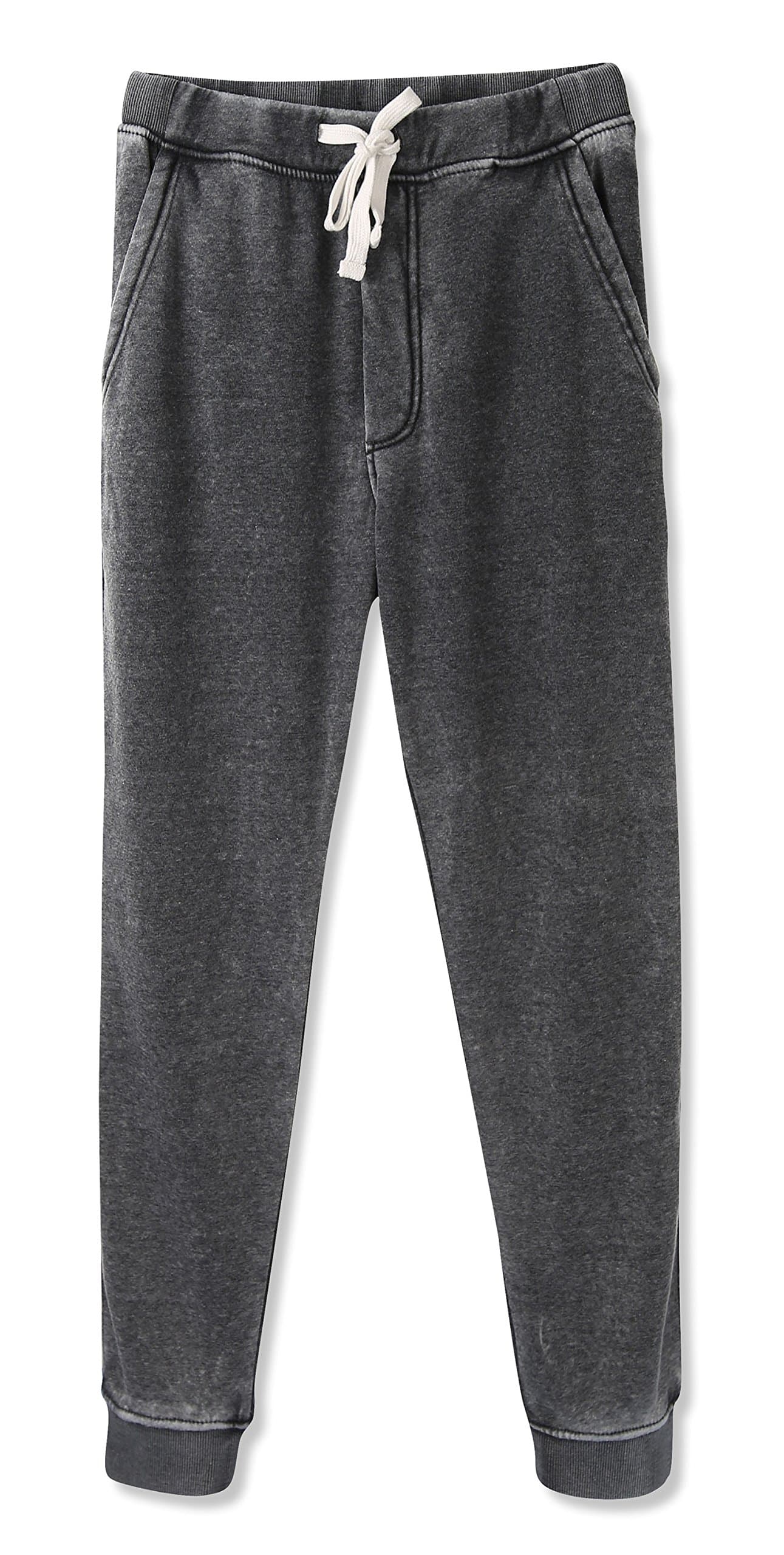HETHCODEMens Classic Fit Basic Fleece Closed-Bottom Pocketed Active Sports Joggers Sweatpants