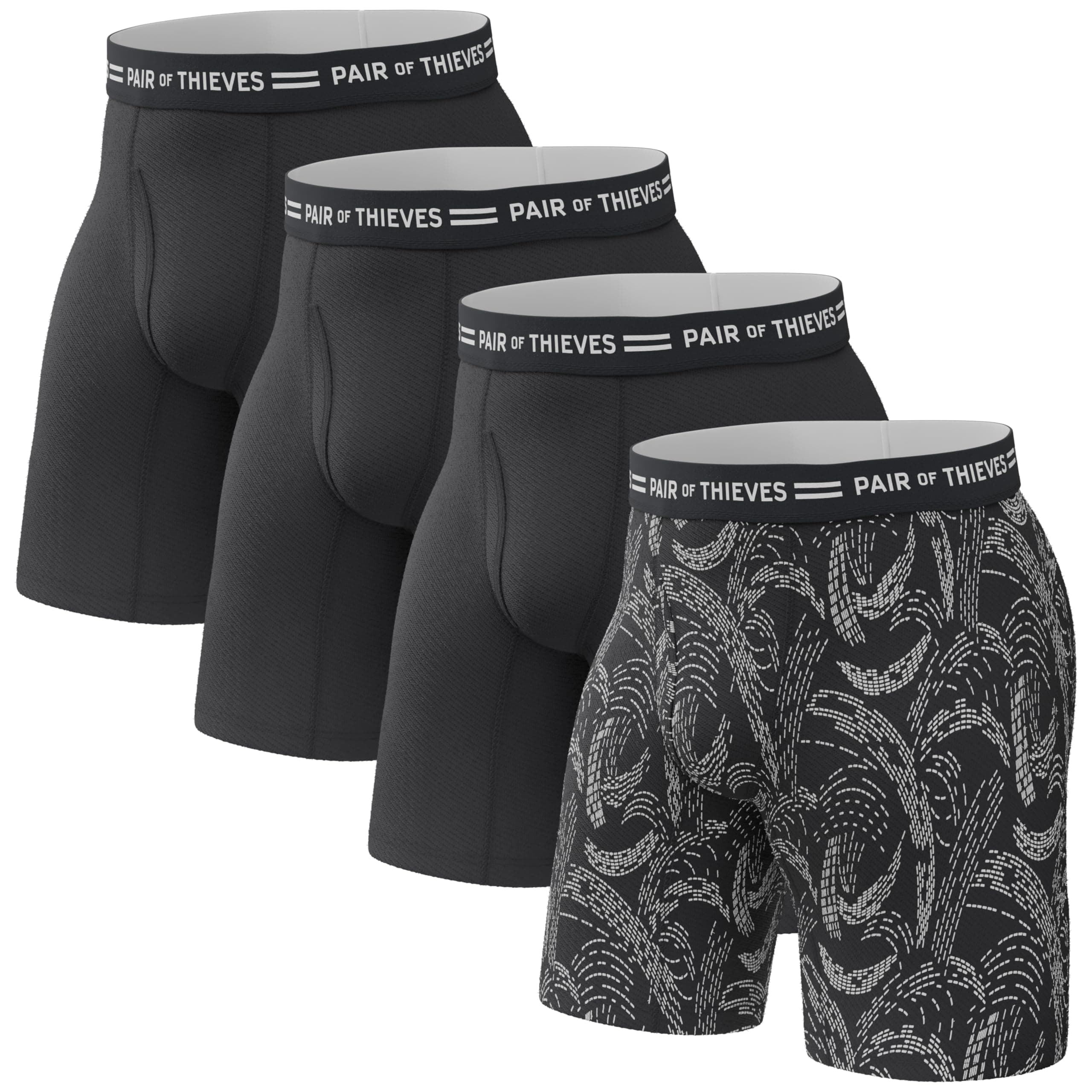 Men Every Day Kit Long Boxer Briefs | Underwear for Men | Soft, Tagless, Cotton Blend | Moisture Wicking