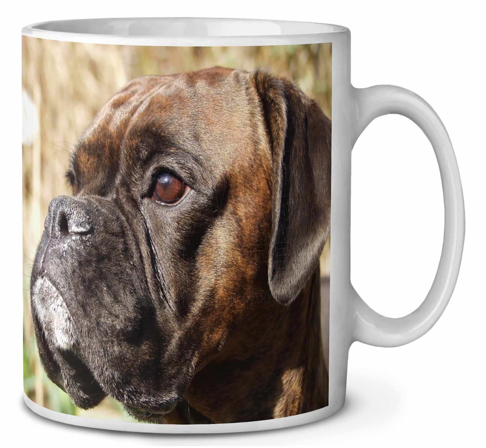 Brindle Boxer Dog Ceramic 10oz Coffee Mug/Tea Cup Printed Full Colour - Advanta Group® Ref:AD-B23MG