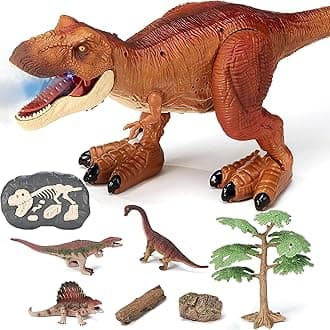 21inches Large Remote Control Dinosaur Toys for Boys Girls 3-10 Years Old RC Tyrannosaurus Dinosaur Toys Sound, Light, Roaring, Mist Spray, Realistic Walking T-Rex
