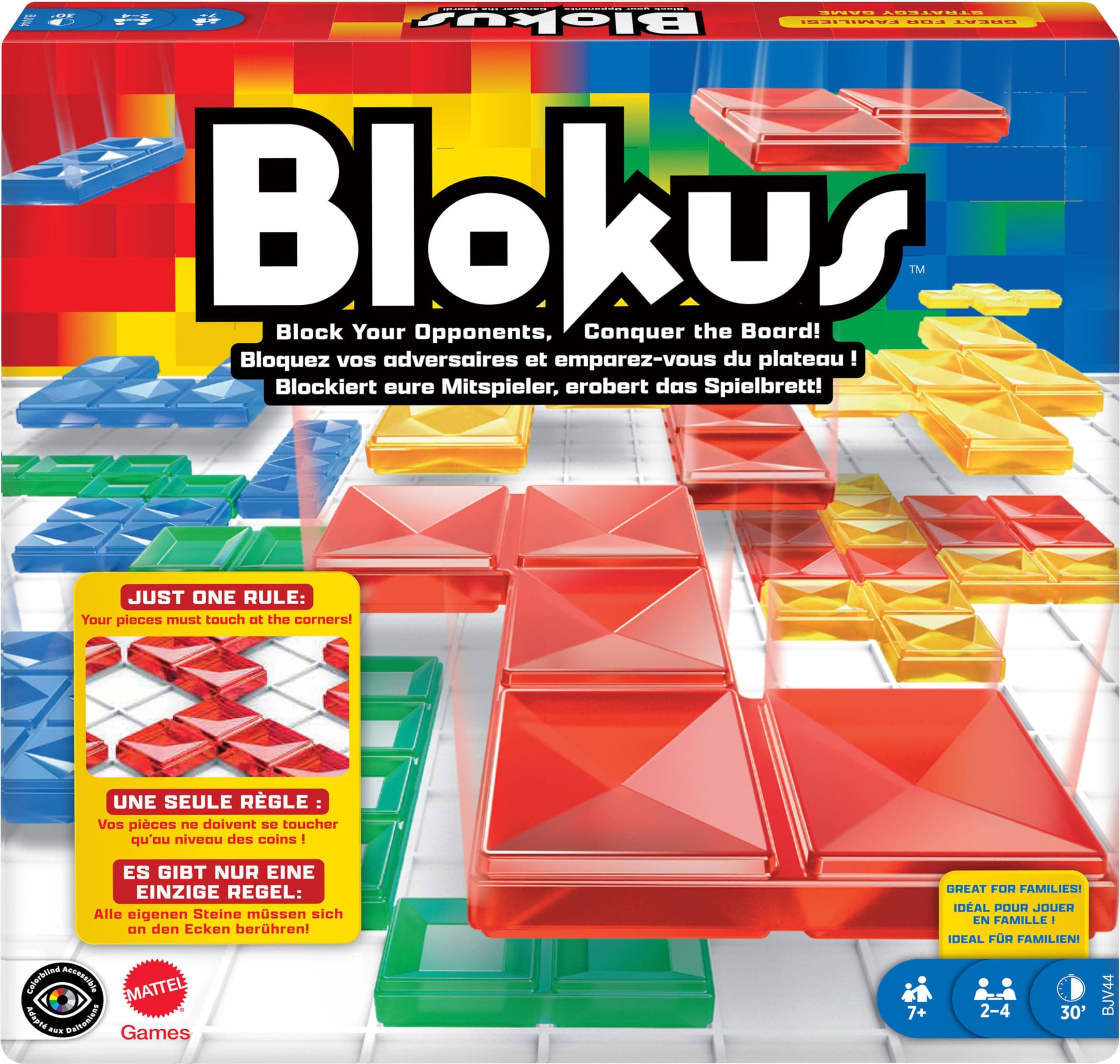 Mattel Blokus Bird Board Game Refresh Package For Families (Multicolor)