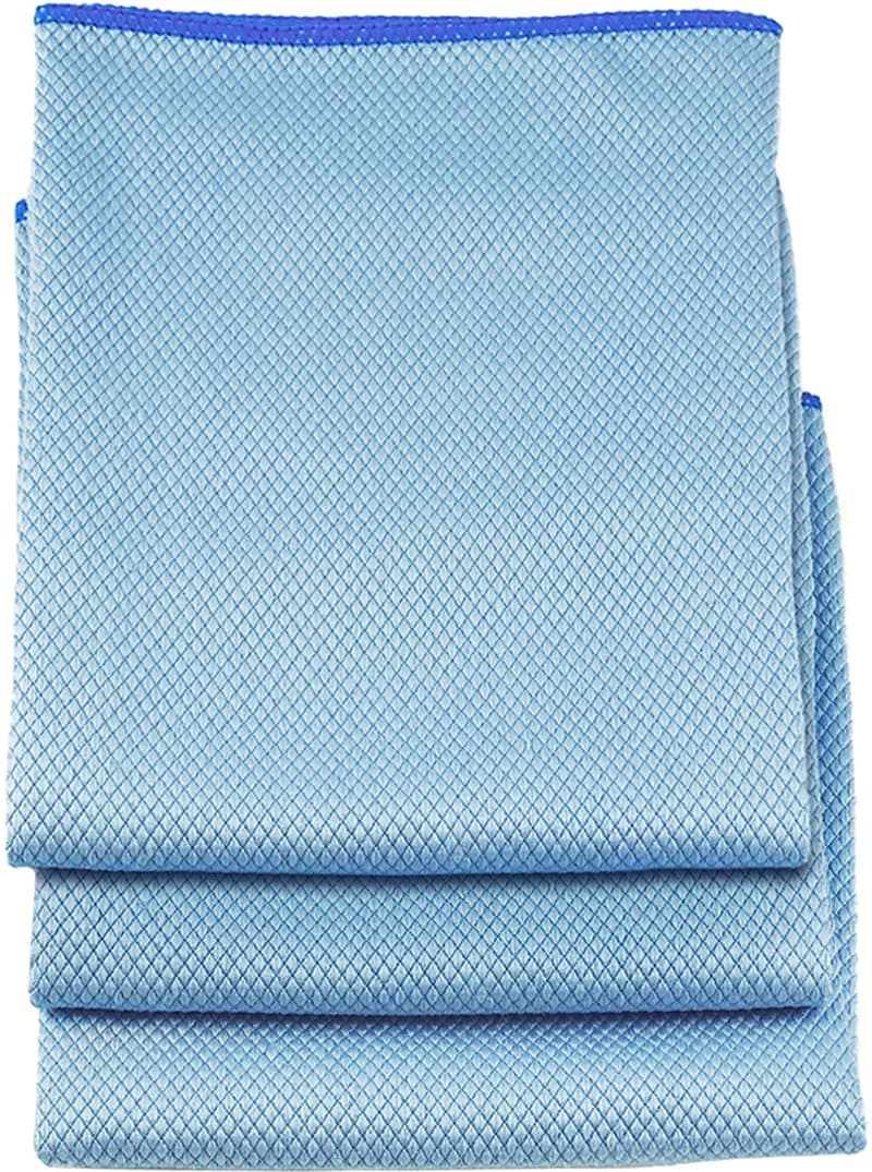 Unger Professional 18” x 18” Large Professional-Grade Microfiber Cloth Towels, 3 Pack, Multi-Purpose Wet and Dry Cleaning Cloths for Kitchen, Bath, Auto, Appliances, Car Supplies