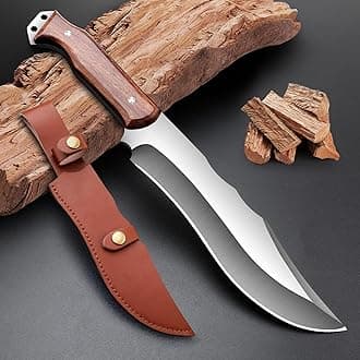 Outdoor Short Machete with Sheath for Cutting Trees, for Yard Work and for urvival Machete Ideal for Gardening,Camping, Fishing, Hunting, Bushcraft