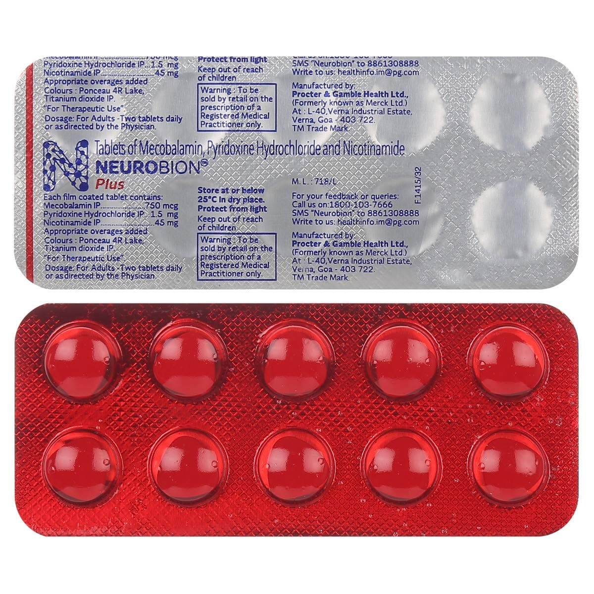 Neurobion Plus - Strip of 10 Tablets