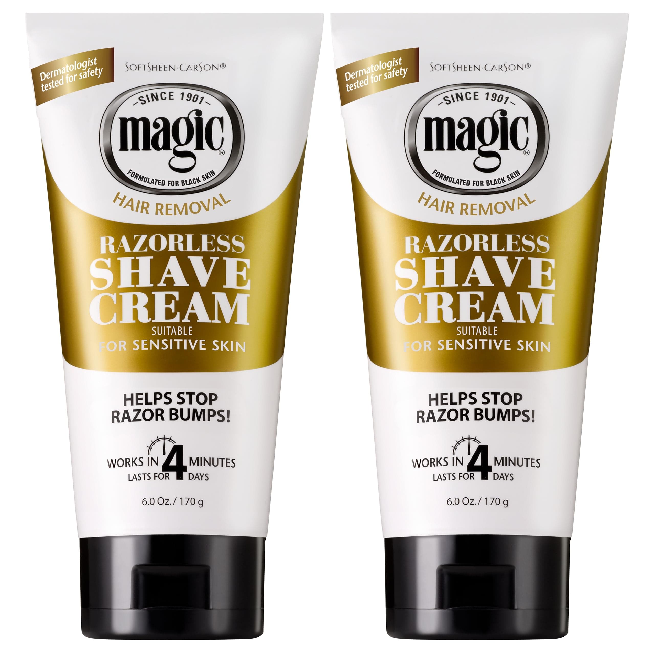 Carson 2 Pack: Magic Shave Magic Razorless Cream Shave For Bald Smooth Head Maintenance, 2 Count