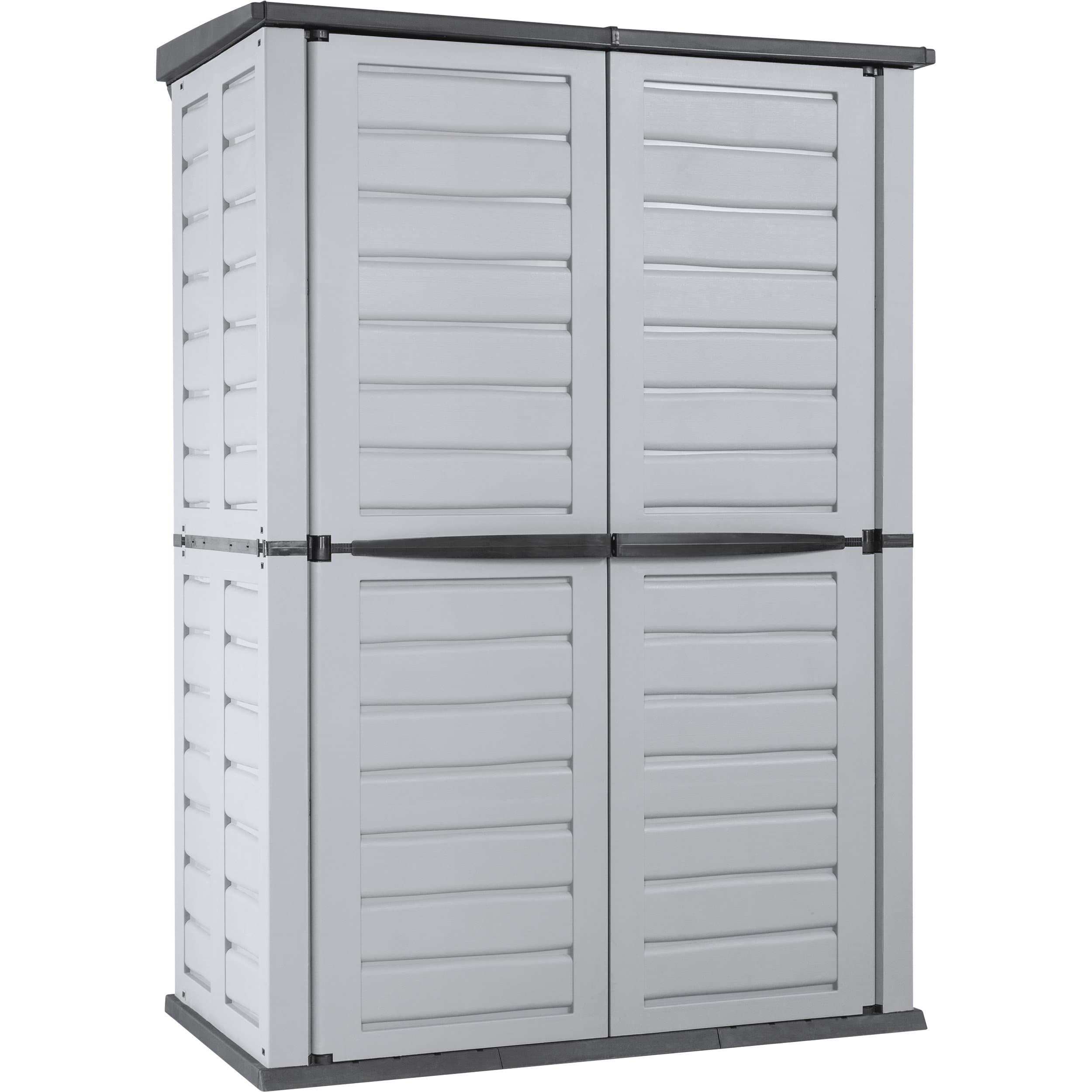 10010 Garden Storage Shed, Tall, Grey/Black