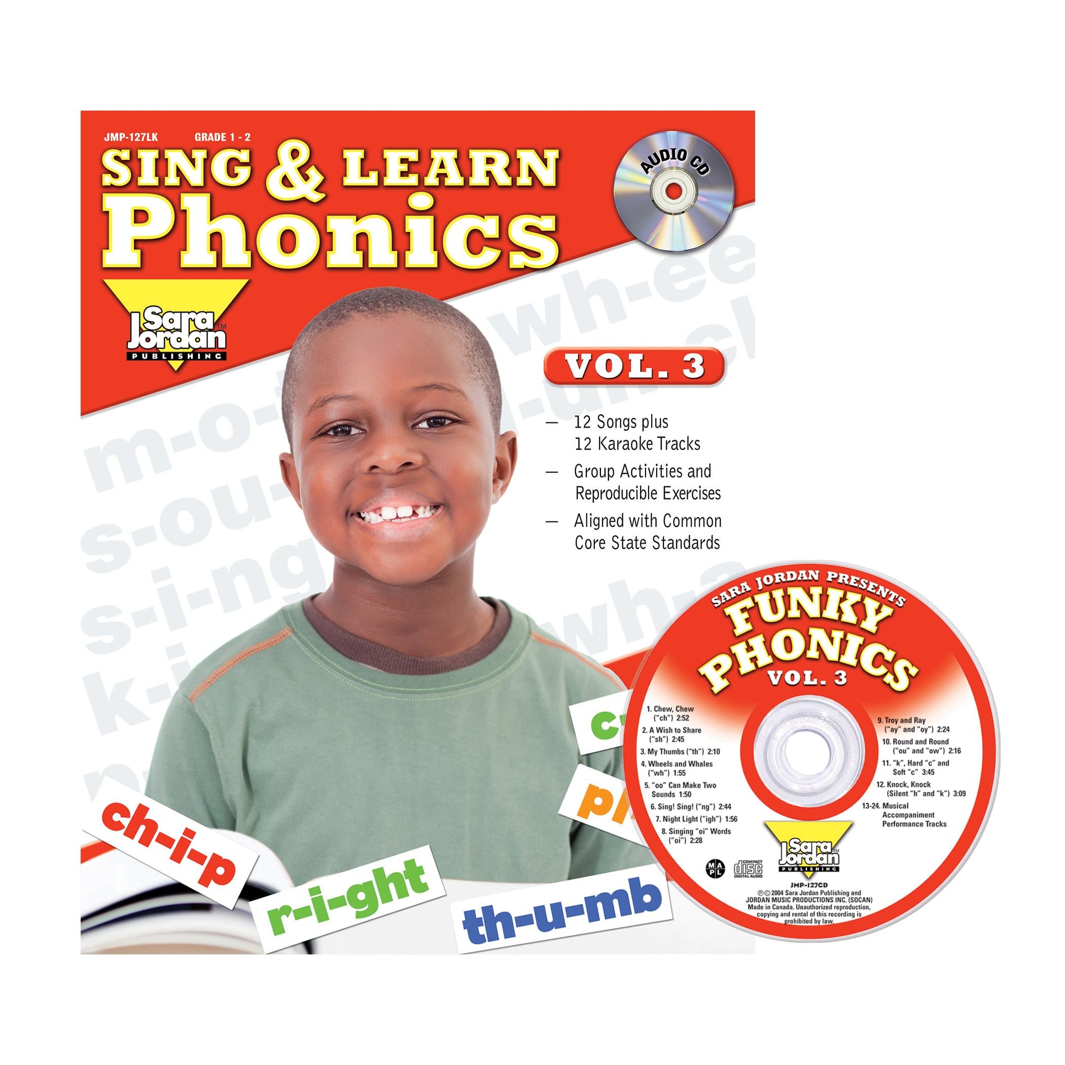 Sara Jordan Publishing Sing & Learn Phonics Workbook and CD - Volume 3