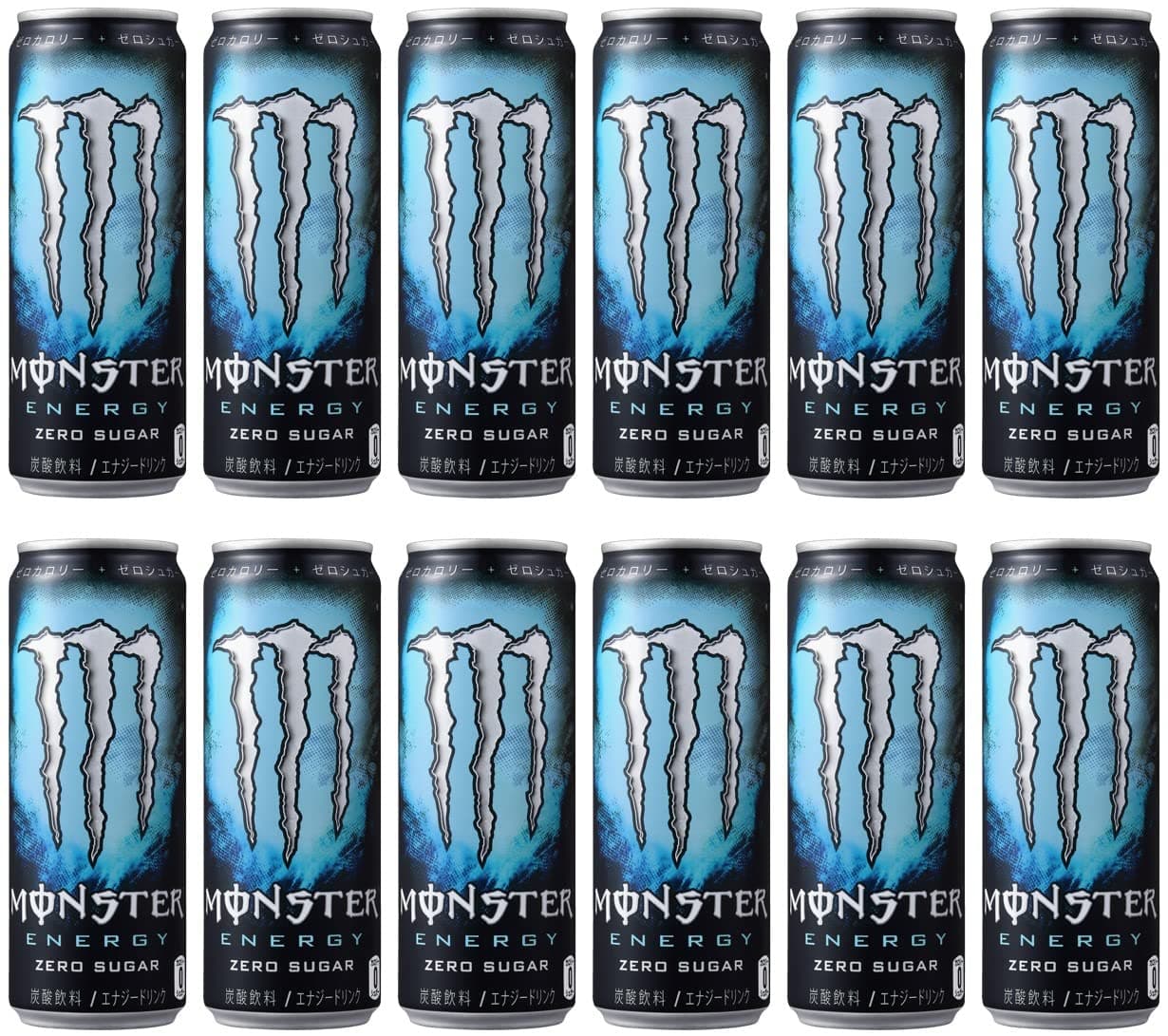 MONSTER Asahi Beverage Energy Zero Sugar 12 fl. oz. (355 mL) x 12 Cans [Energy Drink] [Amazon.co.jp Exclusive]