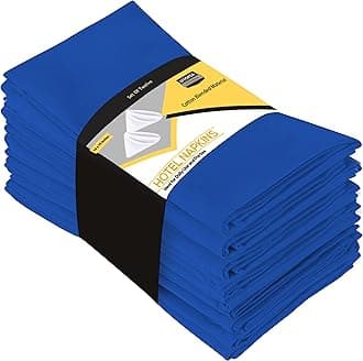 Utopia Kitchen Cloth Napkins [12 Pack] Cotton Blend Washable and Reusable Table Dinner Napkins for Hotel, Lunch, Restaurant, Weddings, Event and Parties (46 x 46 cm, Royal Blue)