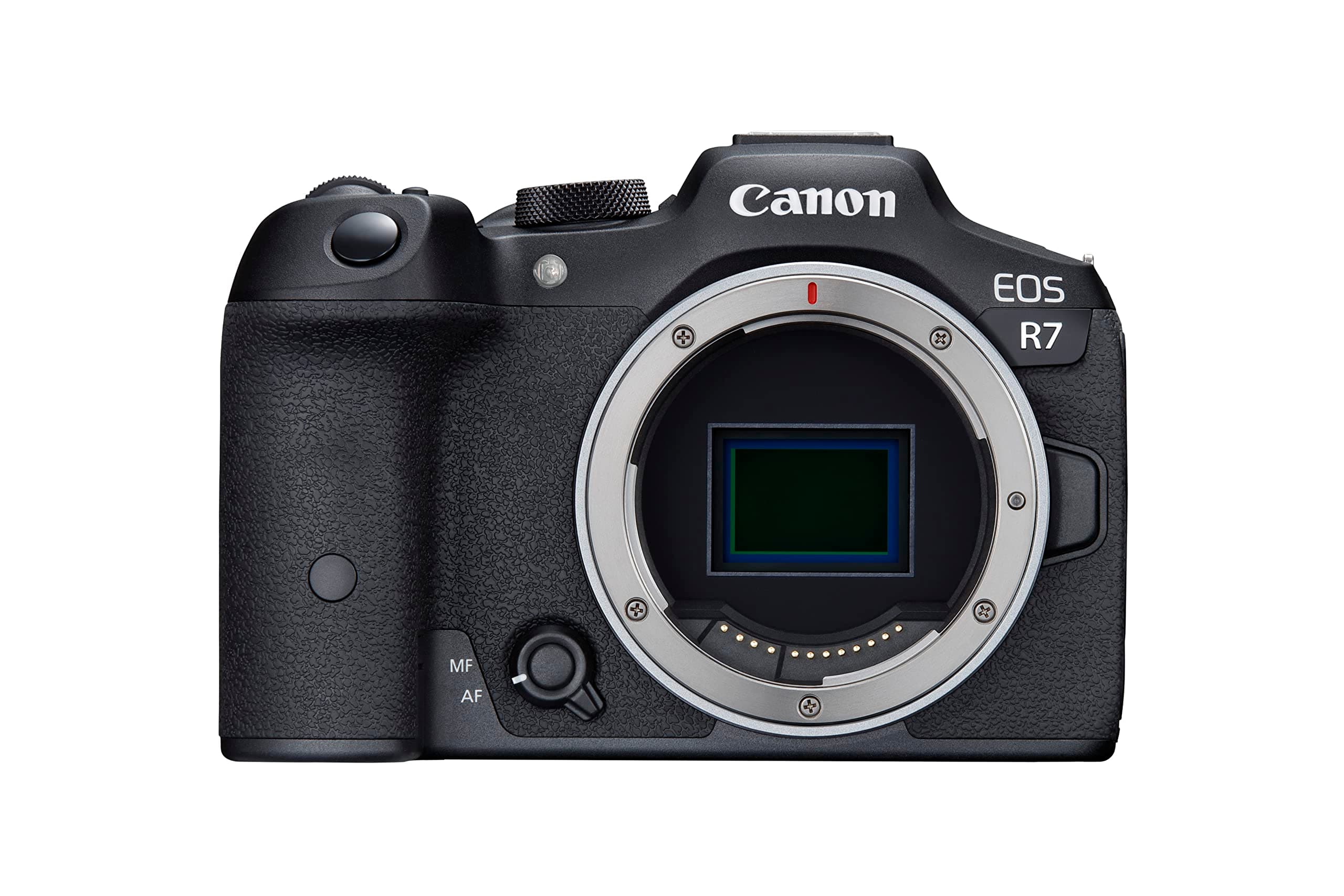 Canon EOS R7 Body - 32.5 MP APS-C CMOS Sensor - Dual Pixel CMOS AF II - In-Camera Compositing - UVC/UAC Compatible
