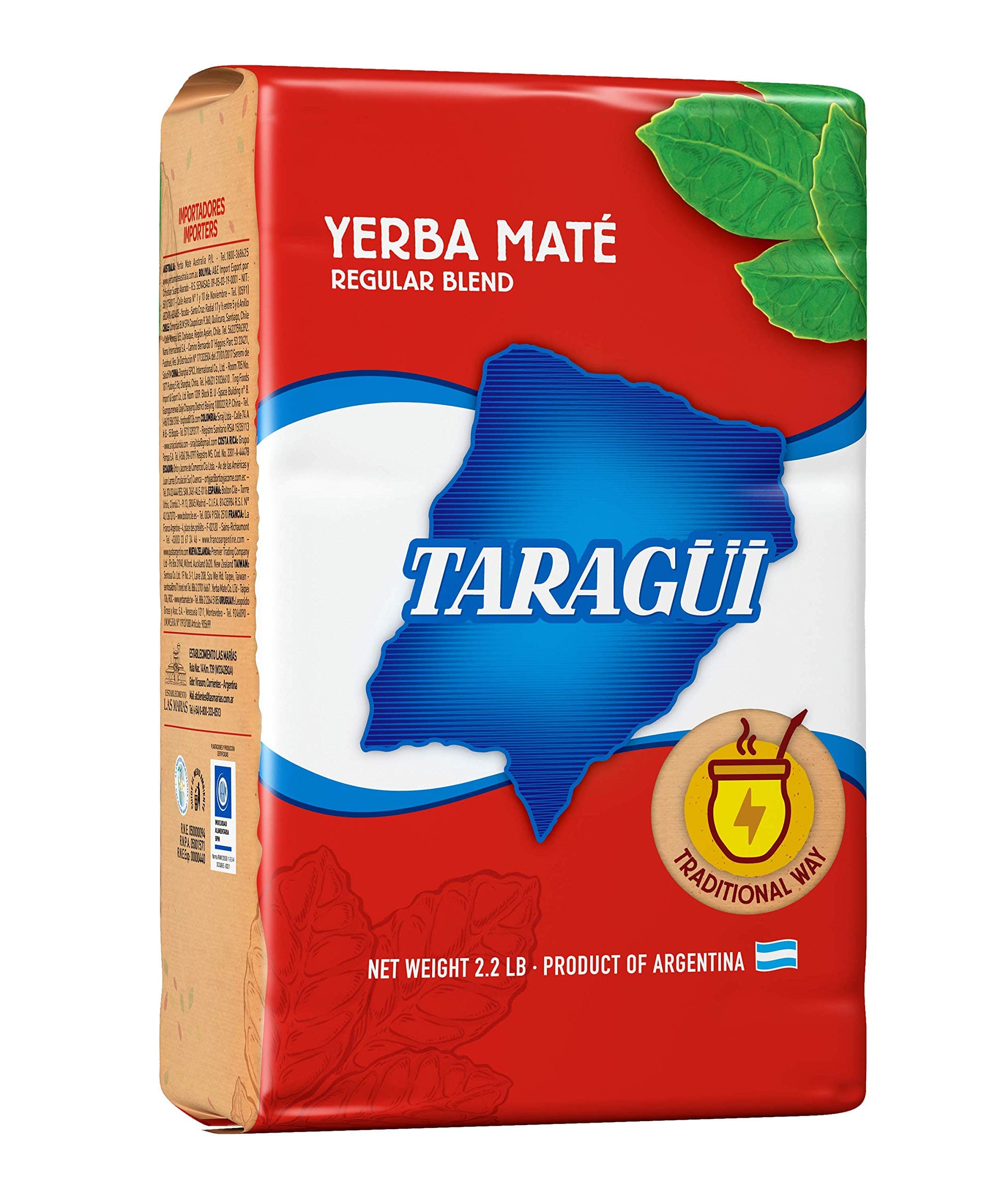 Taragui Yerba Mate Con Palo 2.2lbs (Original Version)