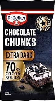Dr. Oetker Extra Dark Chocolate Chunks, 100g