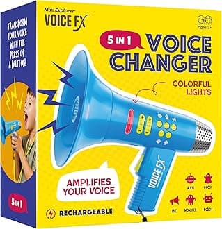 Mini Explorer Voice Changer for Kids - Easter Gifts for Kids - Voice Changing Device for Boys & Girls Ages 3-8+ Olds Birthday Gifts for 3, 4, 5, 7, 8 Year Old Boy - Toys Gift Ideas for Kid, Toddler