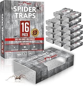 Spider Traps for Inside Your Home (16 Traps) - Spider Catcher Insect Traps Indoor - Spider Traps Indoor Bug Traps Sticky Traps for Spiders - Pre Baited Ultra Sticky Insect Glue Traps - Trap a Pest