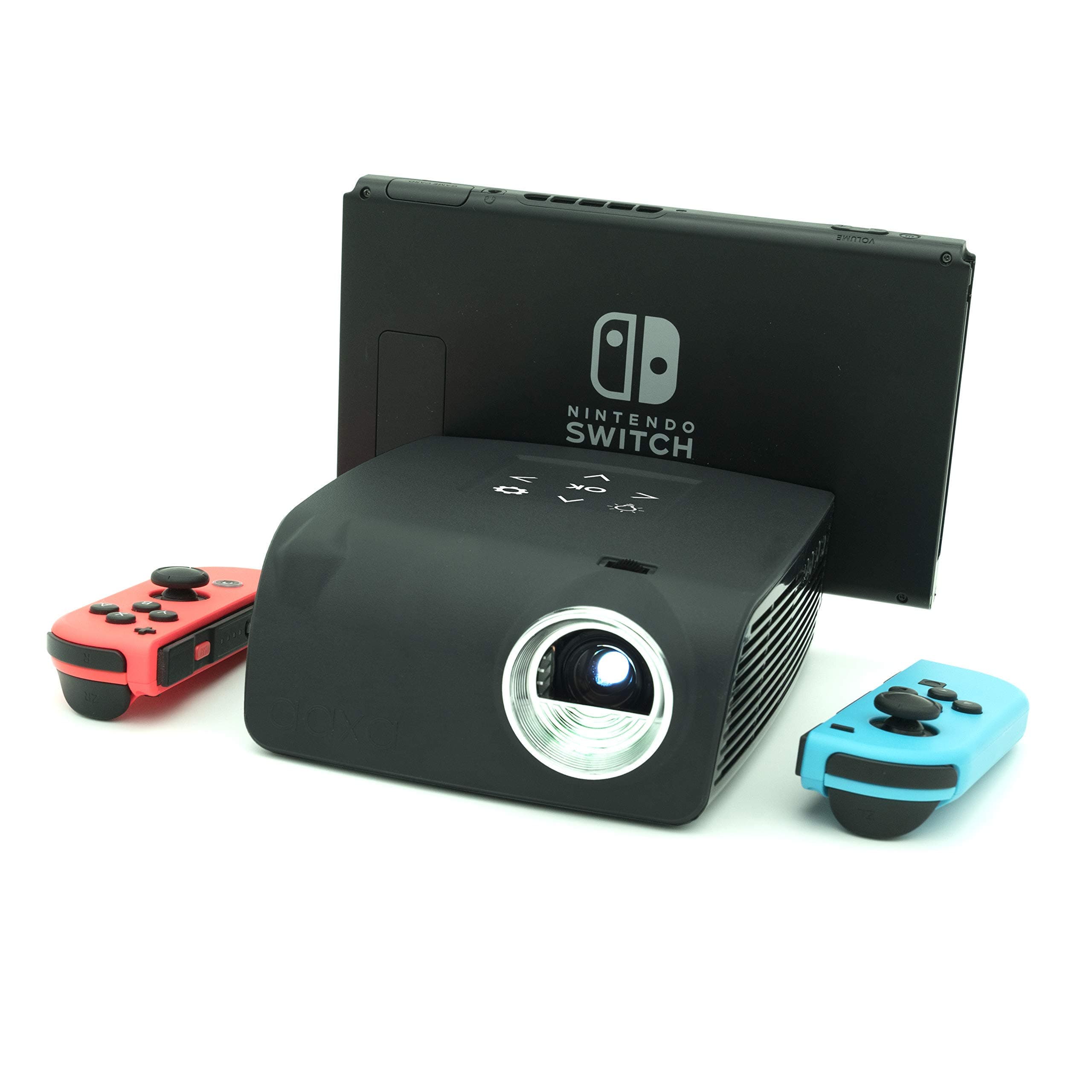 AAXA S1 Mini Projector Compatible for Nintendo Switch, 3 Hour Battery, USB-C Video Input, 720p HD Native Resolution, 400 Lumens, Gaming, DLP (Renewed)