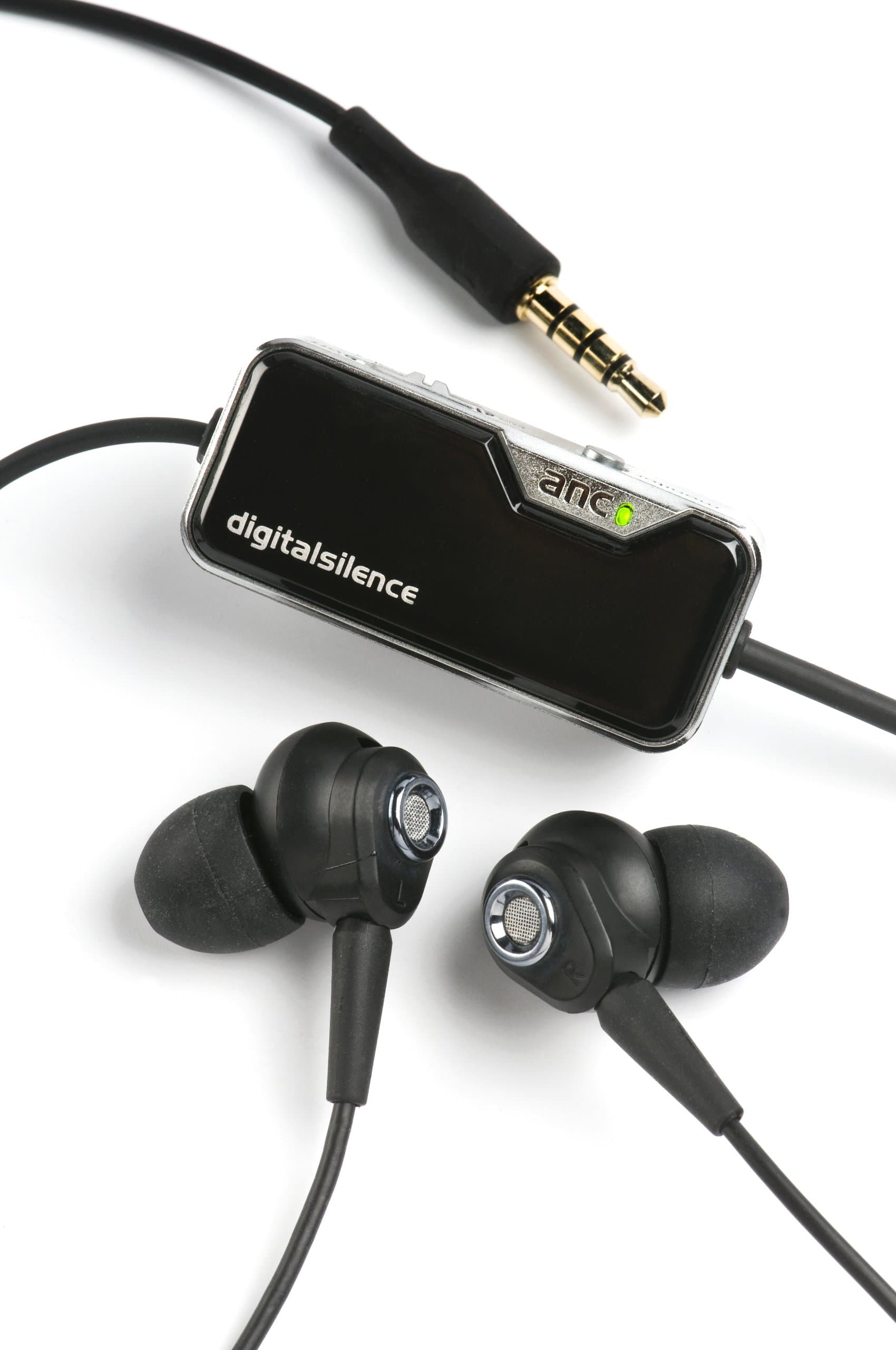 DS321A-Black Digital Active Noise Cancelling Ear Buds - Black