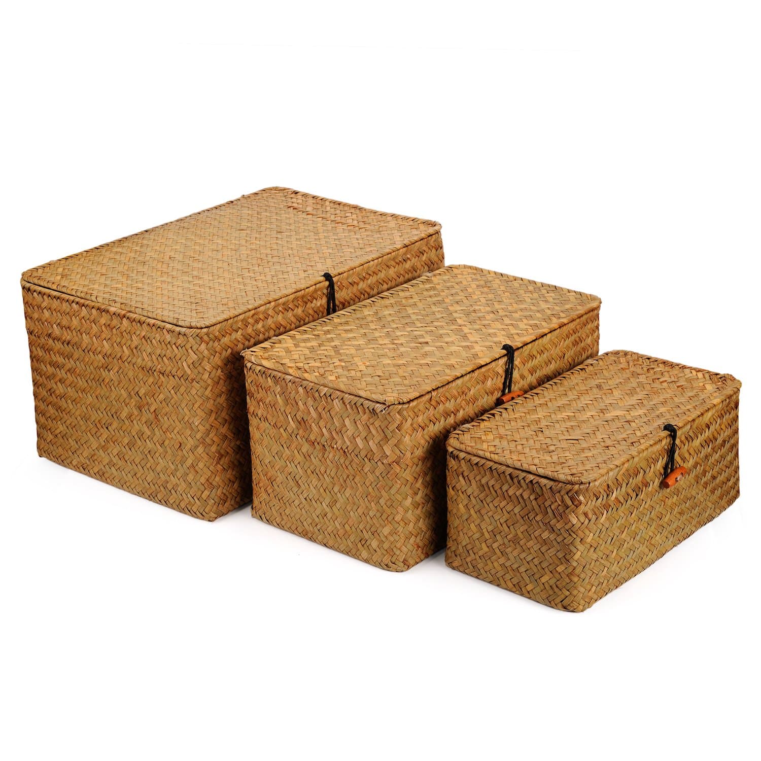 Seagrass Storage Basket with Lid
