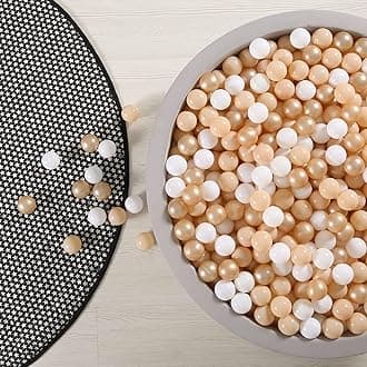 GOGOSO Ball Pit Balls for Toddlers, Brown Plastics Balls for Ball Pool Birhtday Party Girls Kids with Storage Bag, 2.17inches，100pcs