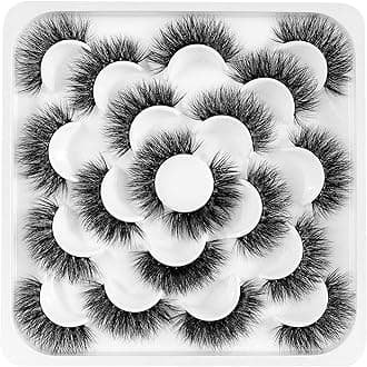 Newcally False Eyelashes 20MM Long Dramatic Thick Faux Lashes 10 Pairs Pack