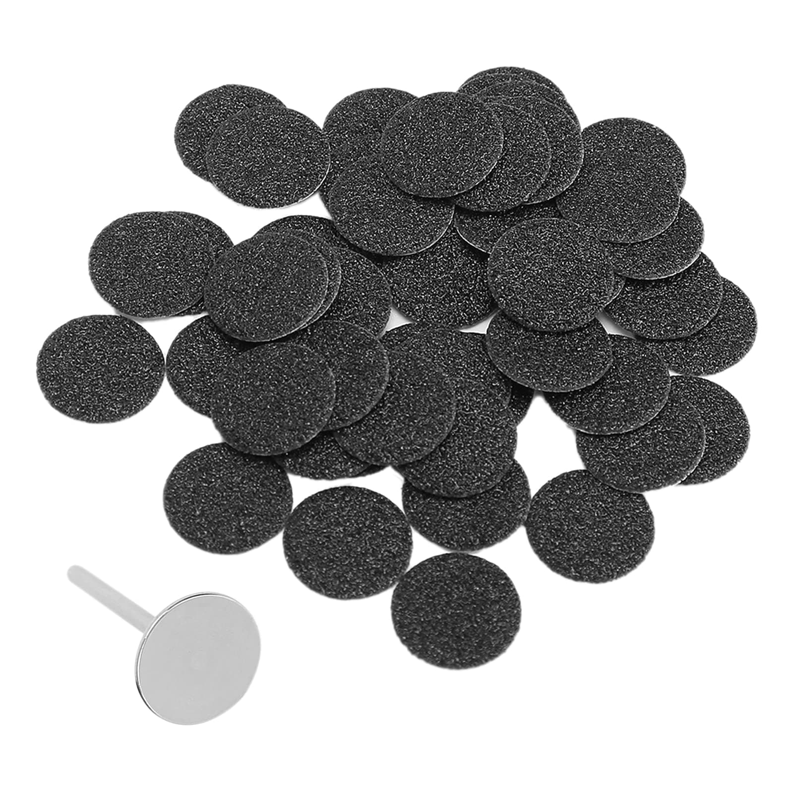 50 Pieces Replacement Sandpaper Discs, Replacement Sandpaper Pad Disks Discs for Electric Foot File Callus Remover Machine, Remove Men and Women Dead Cracked Hard Dry Skin(15mm)