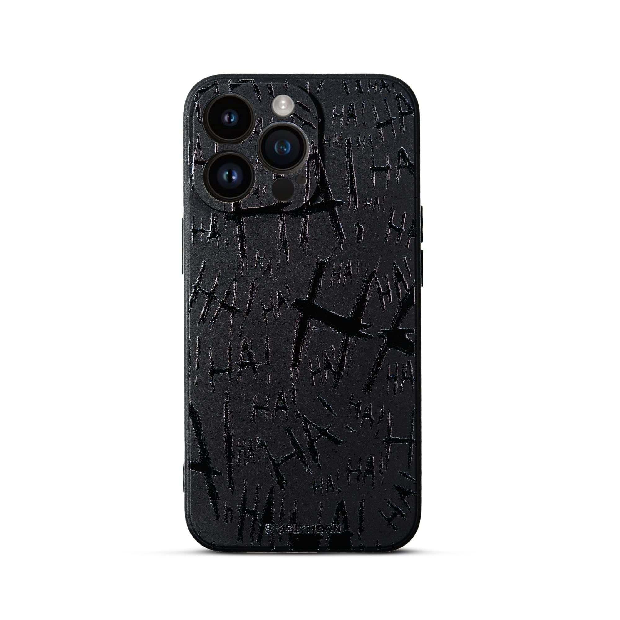 SIMPLYMDRN Jokester Compatible with iPhone 12 Pro Case [Glossy] Shockproof Protective Slim Series for Men Phone Cases 5.7 Inch 2020, Black