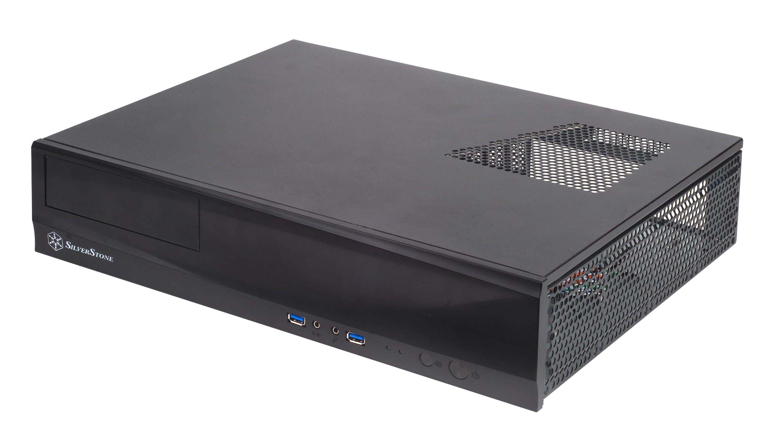 SST-ML03B - Milo Slim HTPC Micro ATX Silent Computer Case, black