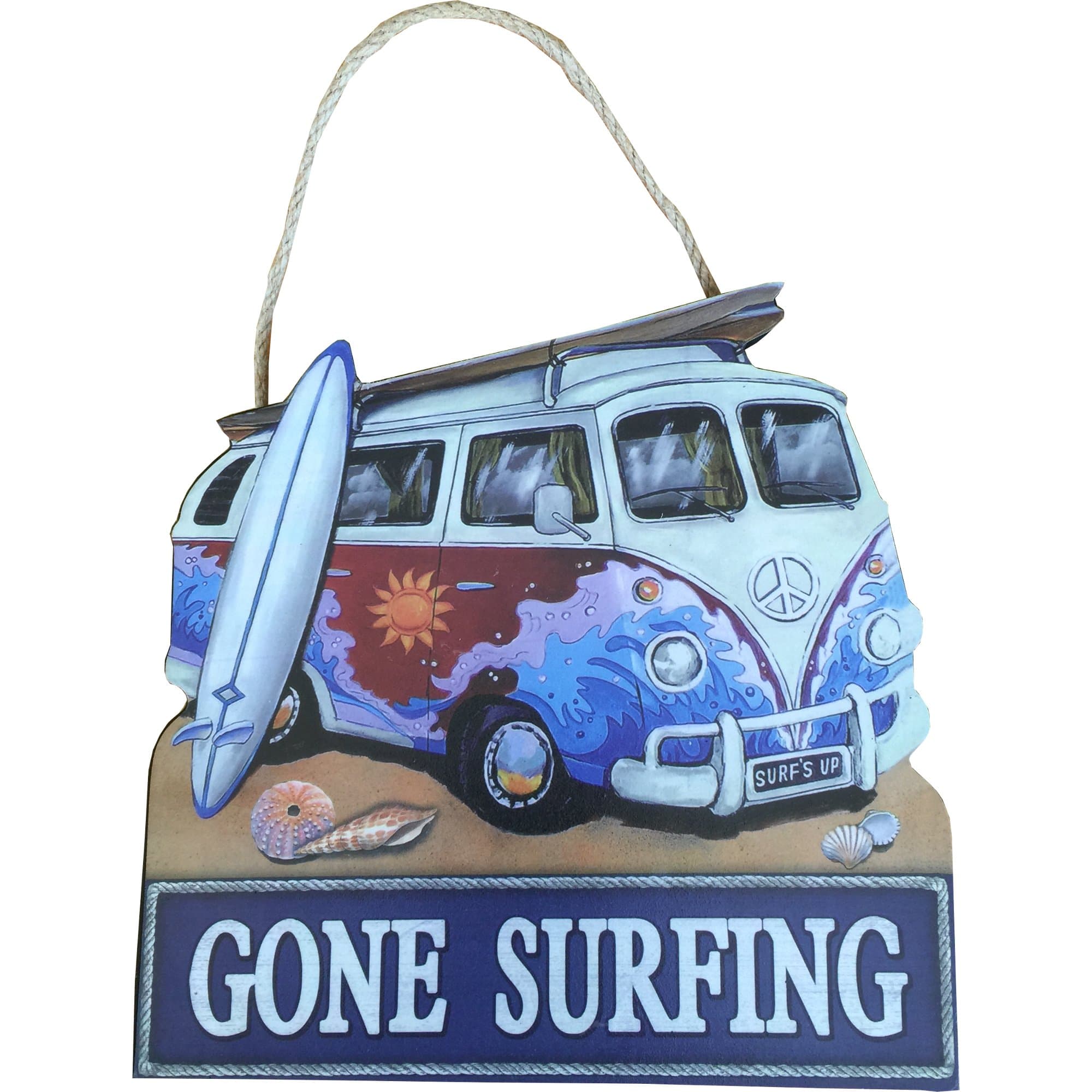 Home Exclusive Gone Surfing Campervan Wall Plaque
