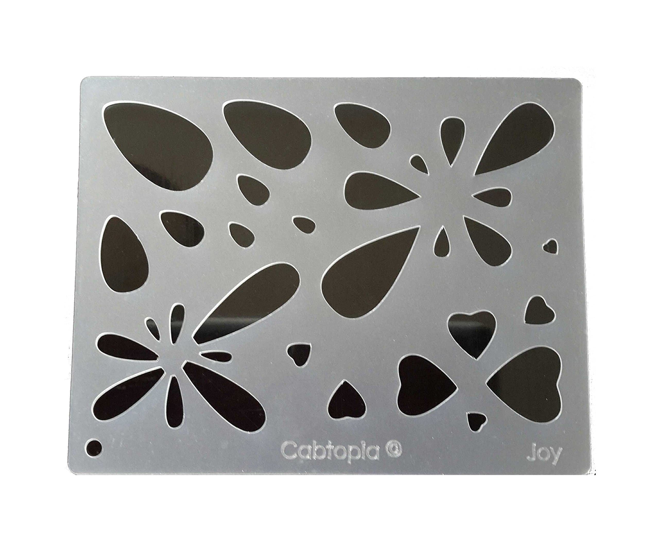 Cabtopia - Lapidary Jewelry Design Template Stencil"Joy"
