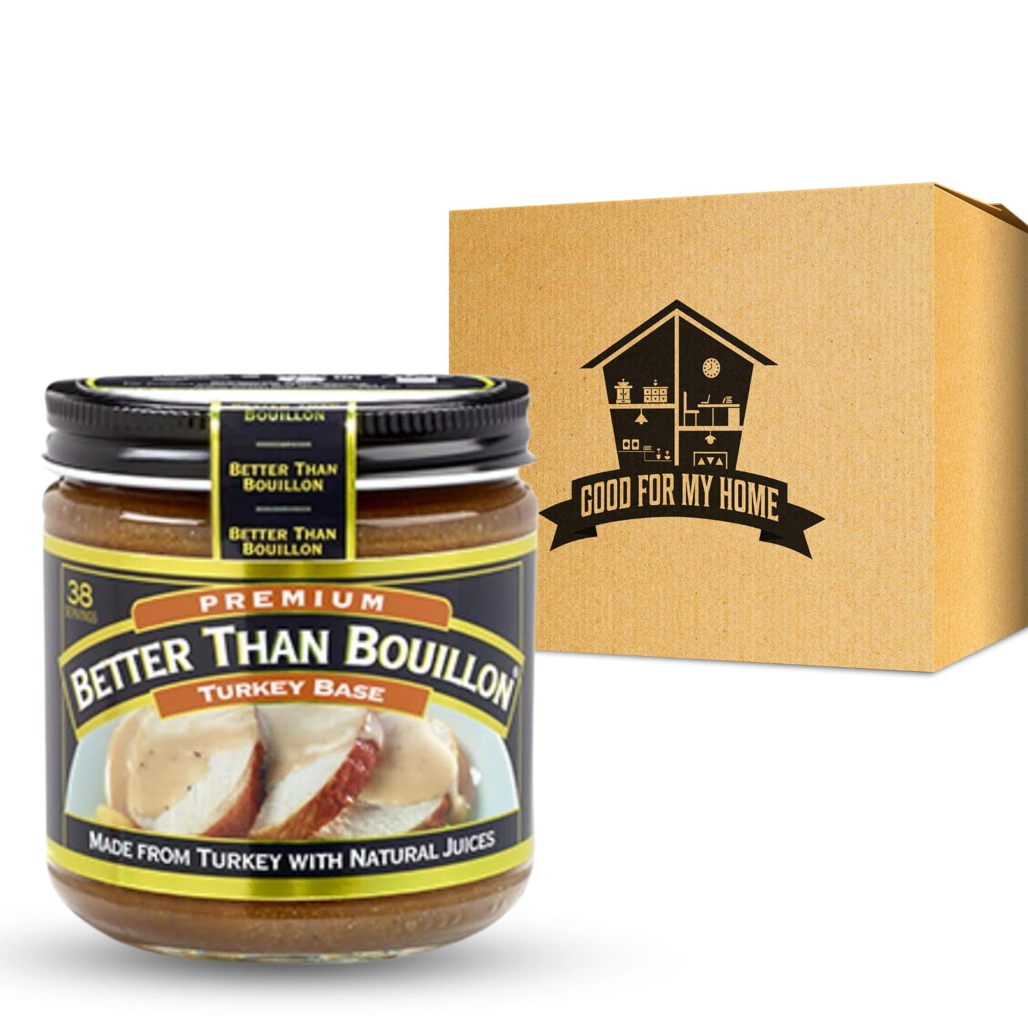 Turkey Base Bundle. Includes One-8 Oz Jar of BTB Turkey Base in a Good For My Home Box. BTB Turkey is Made with Roasted Turkey! Great for Turkey Gravy, Soup and More!