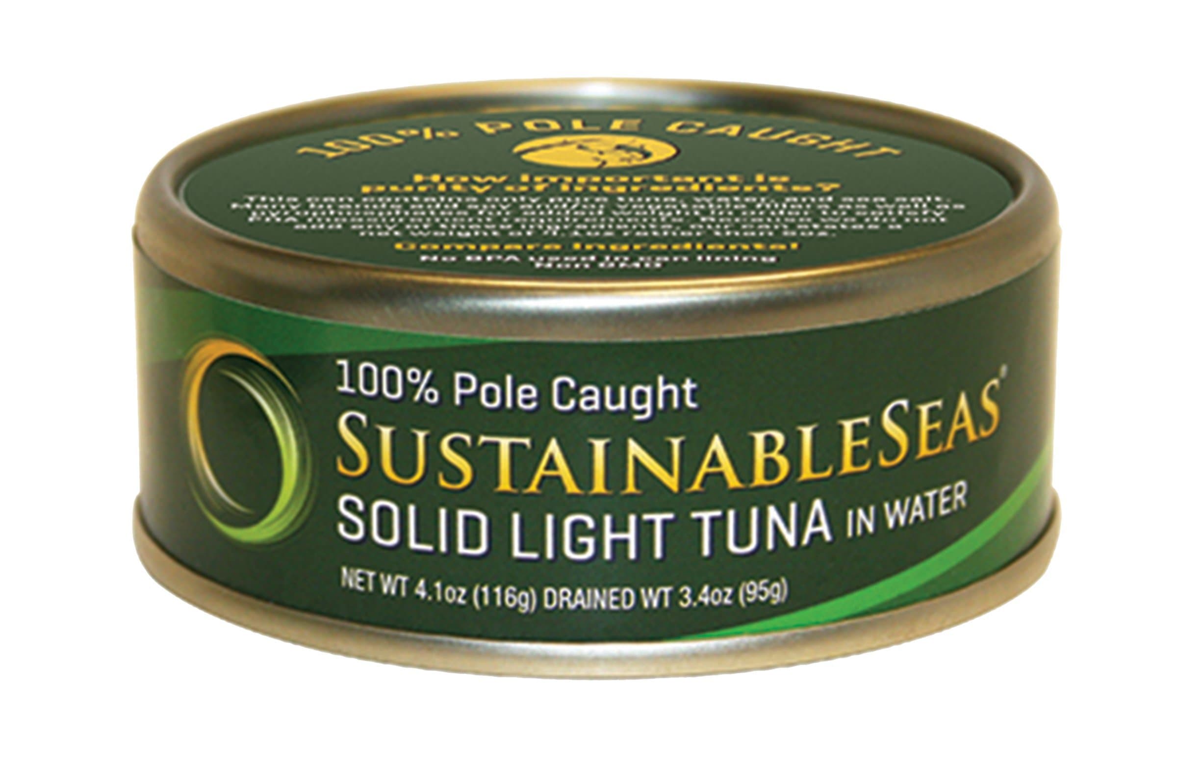 Sustainable Seas, Solid Light Tuna in Water, 4.1 Ounce (Pack of 12)