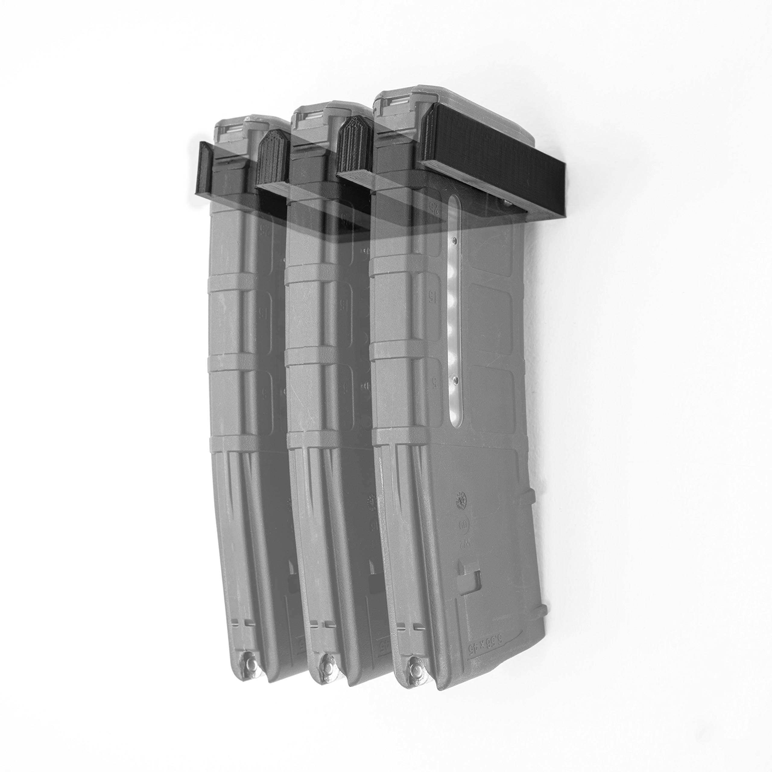 for Mag Wall Display - Firearm Accessories, Wall Mount Display for Gun Room, Magazine and Ammo Storage and Organization, Black