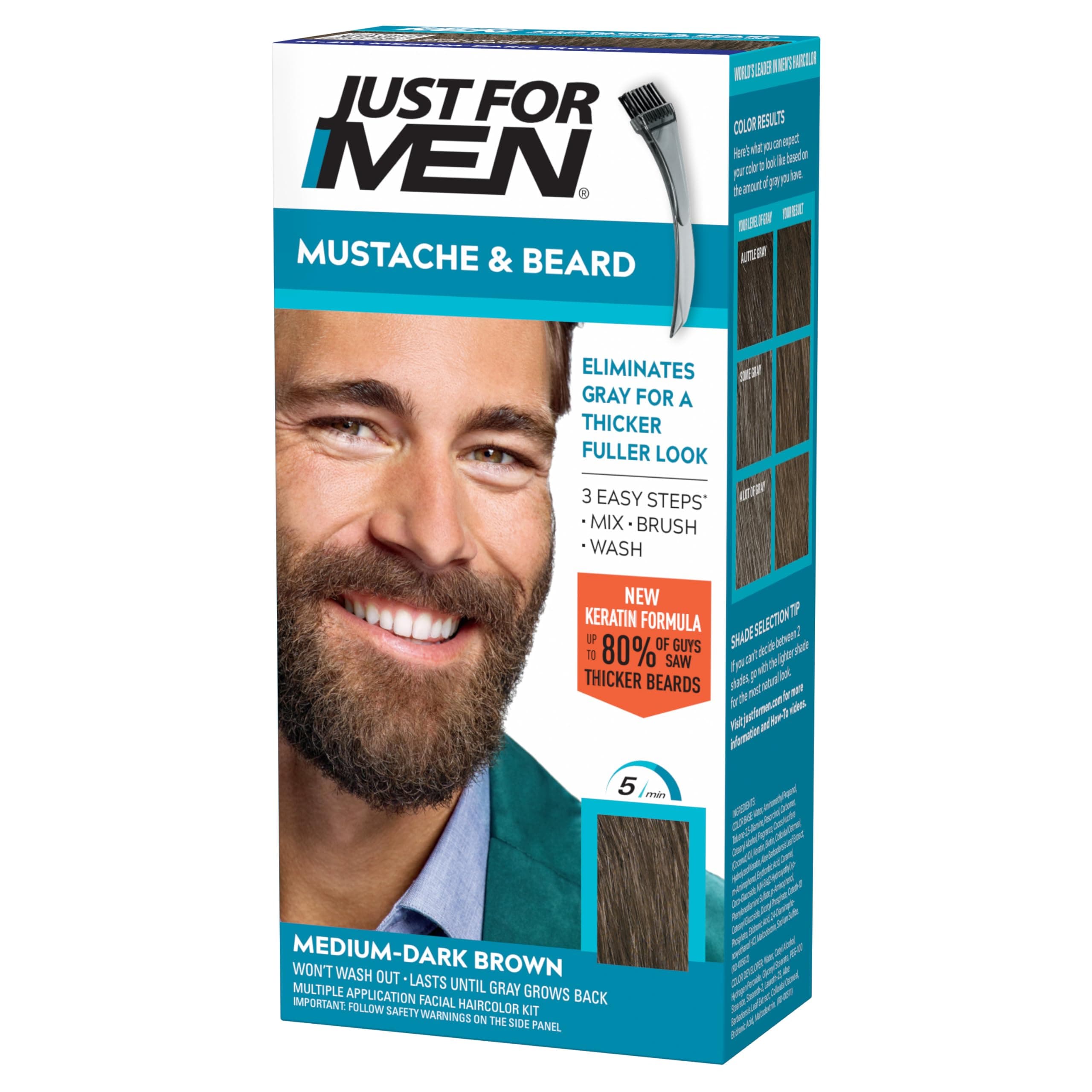 Brush-In Color Mustache & Beard - Medium-Dark B