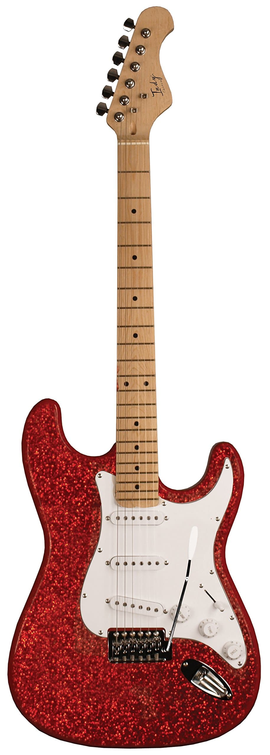Indy Custom ICE-RSPK Solid Body Electric Guitar, Red Sparkle