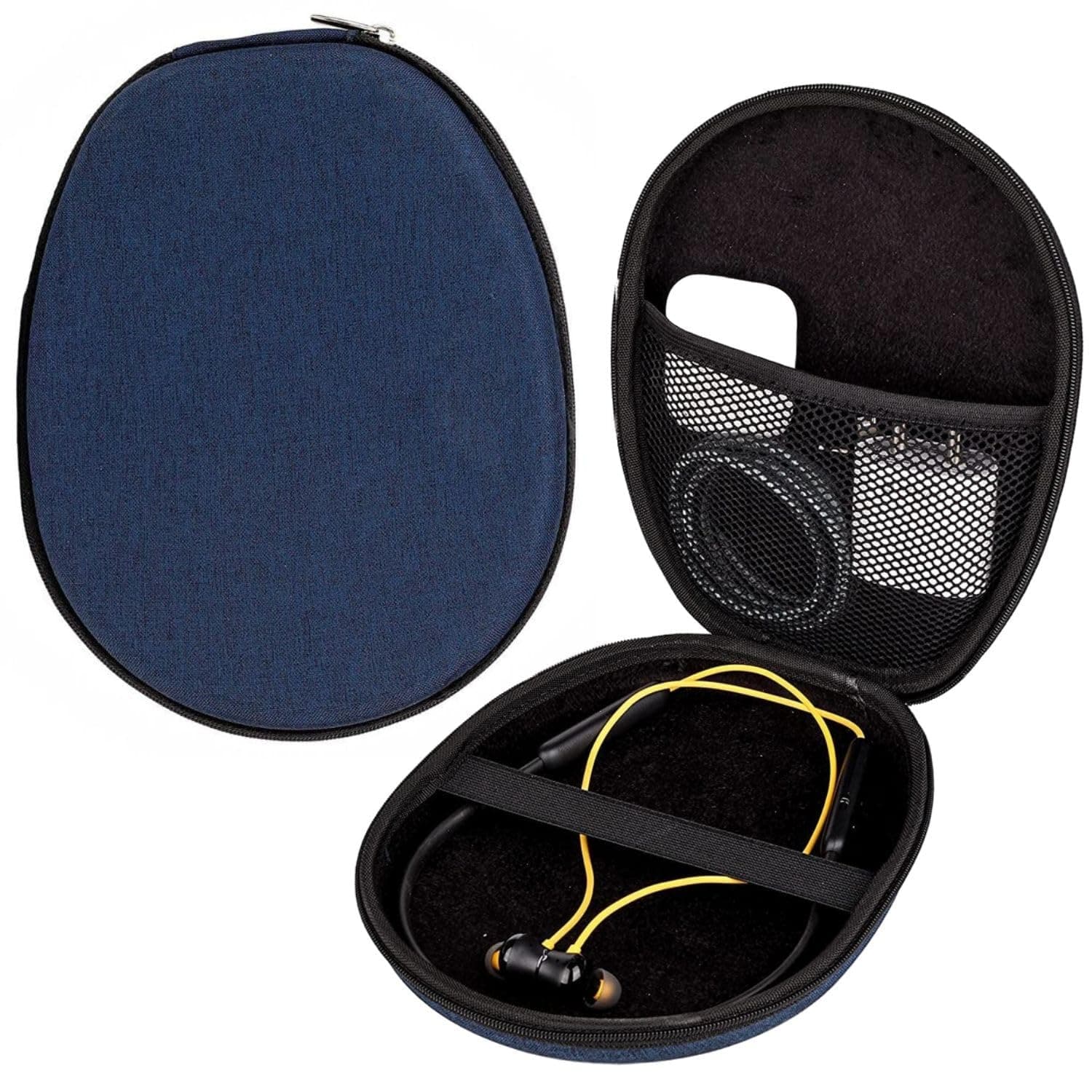 Neckband Case Hard EVA Material, Replacement Hard Shell for Neckband Headset Travel Carrying Bag, Compatible with Boult Audio FXCharge,OnePlus Bullets Z2-Blue