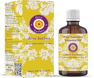dève herbes Oakmoss Essential Oil (Evernia prunastri) Pure | Non-Sticky | Non-Greasy | Lightweight | Men & Women | All Skin Types | Steam Distilled 100ml (3.38 oz)