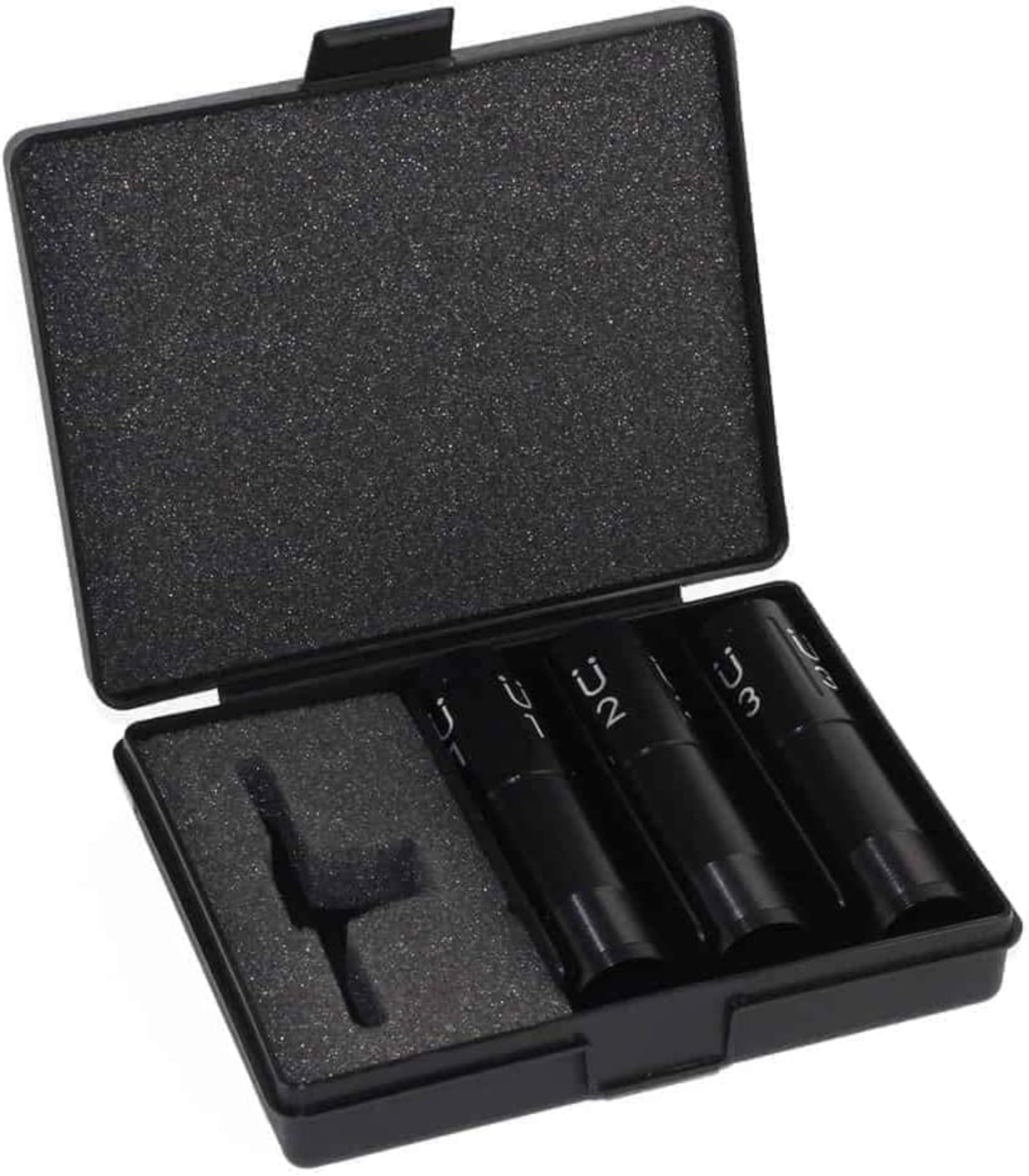Negrini Choke Tube Case – Compact Hard Case for 3 Extended Chokes and T-Wrench – Snap Closure, Foam Protection – Durable Polypropylene – Made in Italy – Black