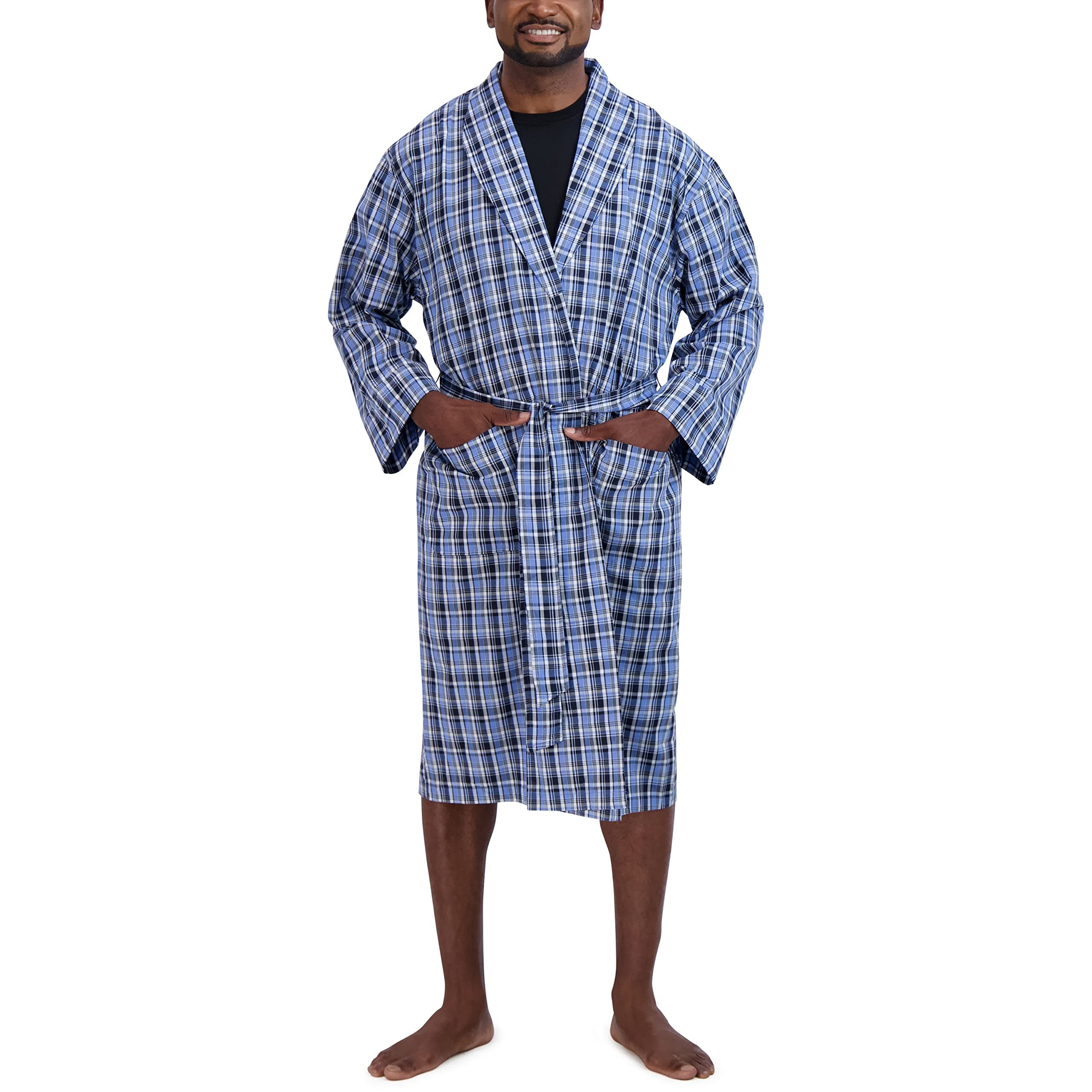 Hanes Men's Woven Shawl Collar Robe