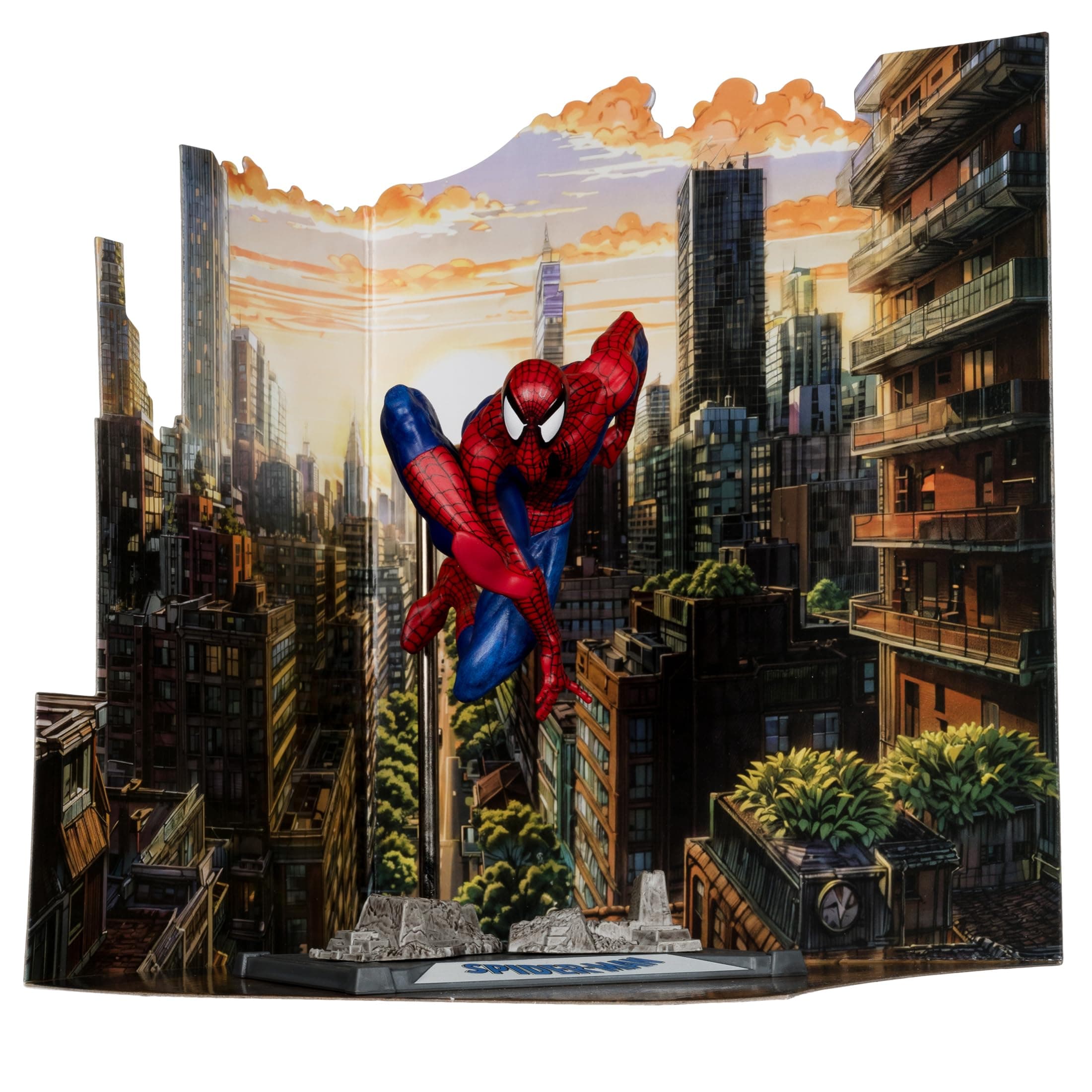 Marvel Spider-Man 1:10th Scale Posed Figure with Scene (Spider-Man #6) Toys
