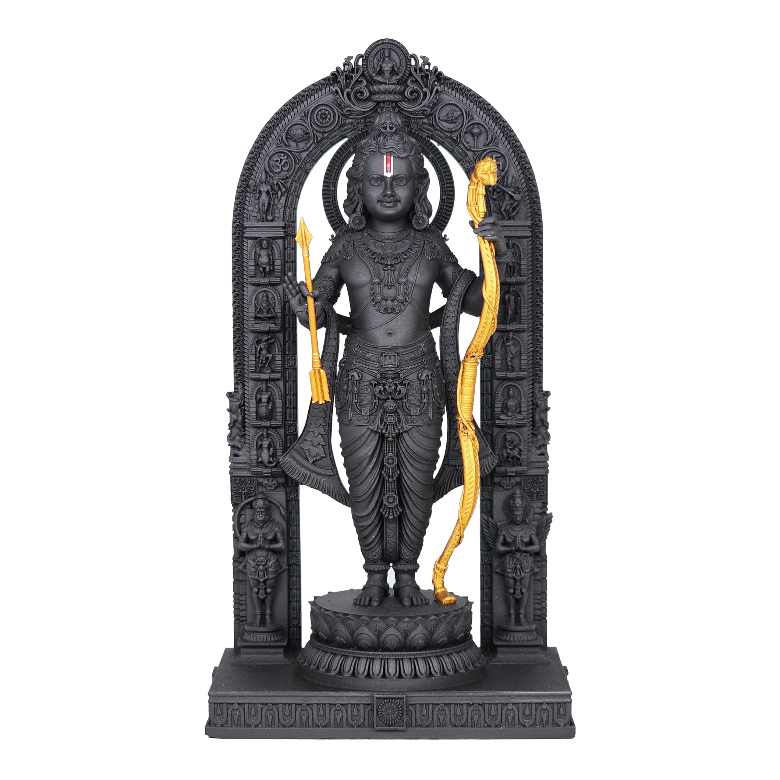 - Ram Lalla Idol, 15.24 cm Height, Black, 3D Printed, UV Resin, Hindu Religious Statue of Lord Shri Rama Lala Ayodhya