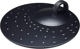 KitchenCraft Frying Pan Splatter Guard Lid with Handle, Metal Pan Lid, Dishwasher-Safe 31 cm (12''), Black