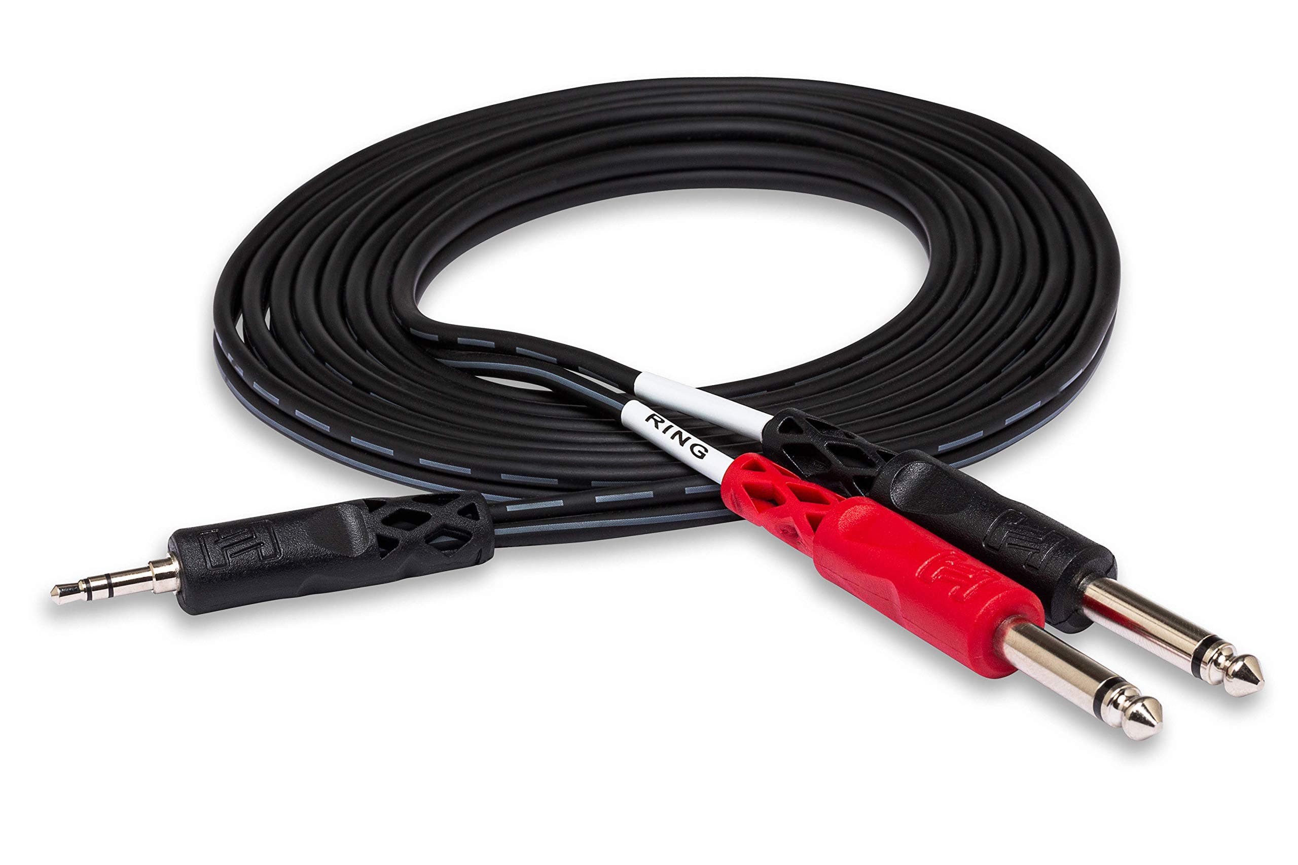 Hosa CMP-159 Stereo Breakout Cable, 3.5 mm TRS to Dual 1/4 Inch TS, 10 Feet