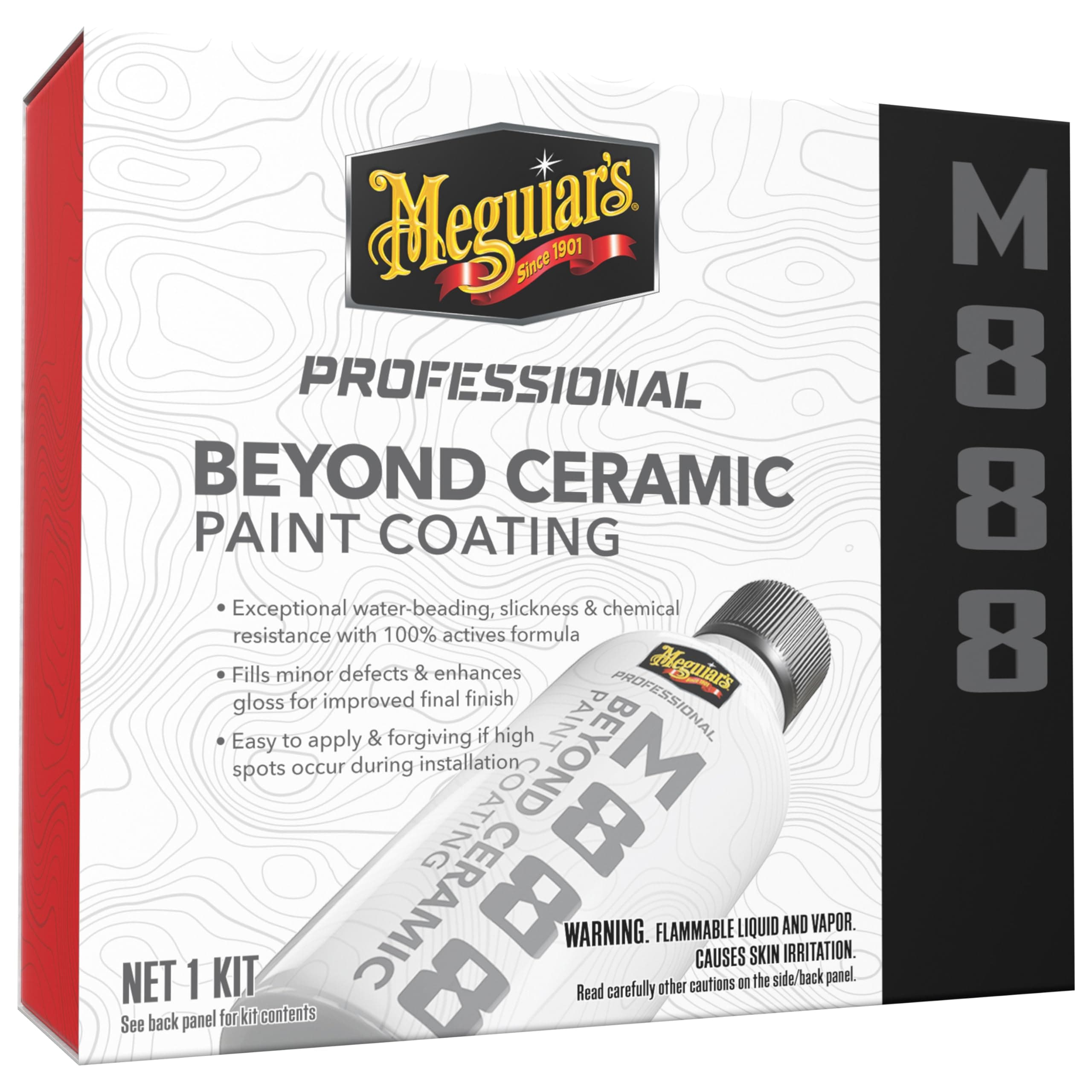 Professional Beyond Ceramic Paint Coating M888 - Multi-Year Ceramic Coating For Cars, Easy to Apply, Fills in Minor Defects with Exceptional Water Beading, Slickness, and Chemical Resistance